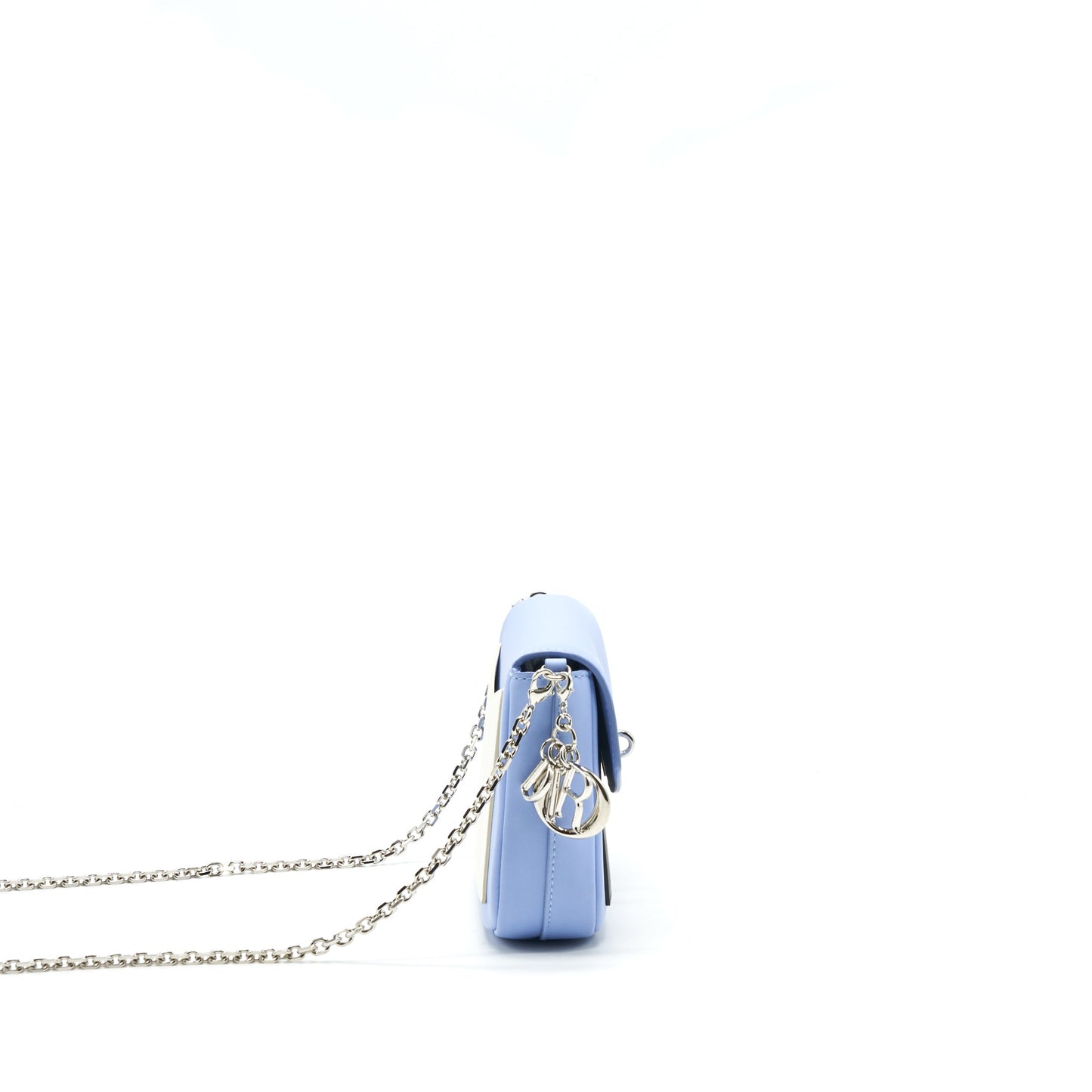 Luxury Dior Evening Wallet on chain Light Blue/ black/ White