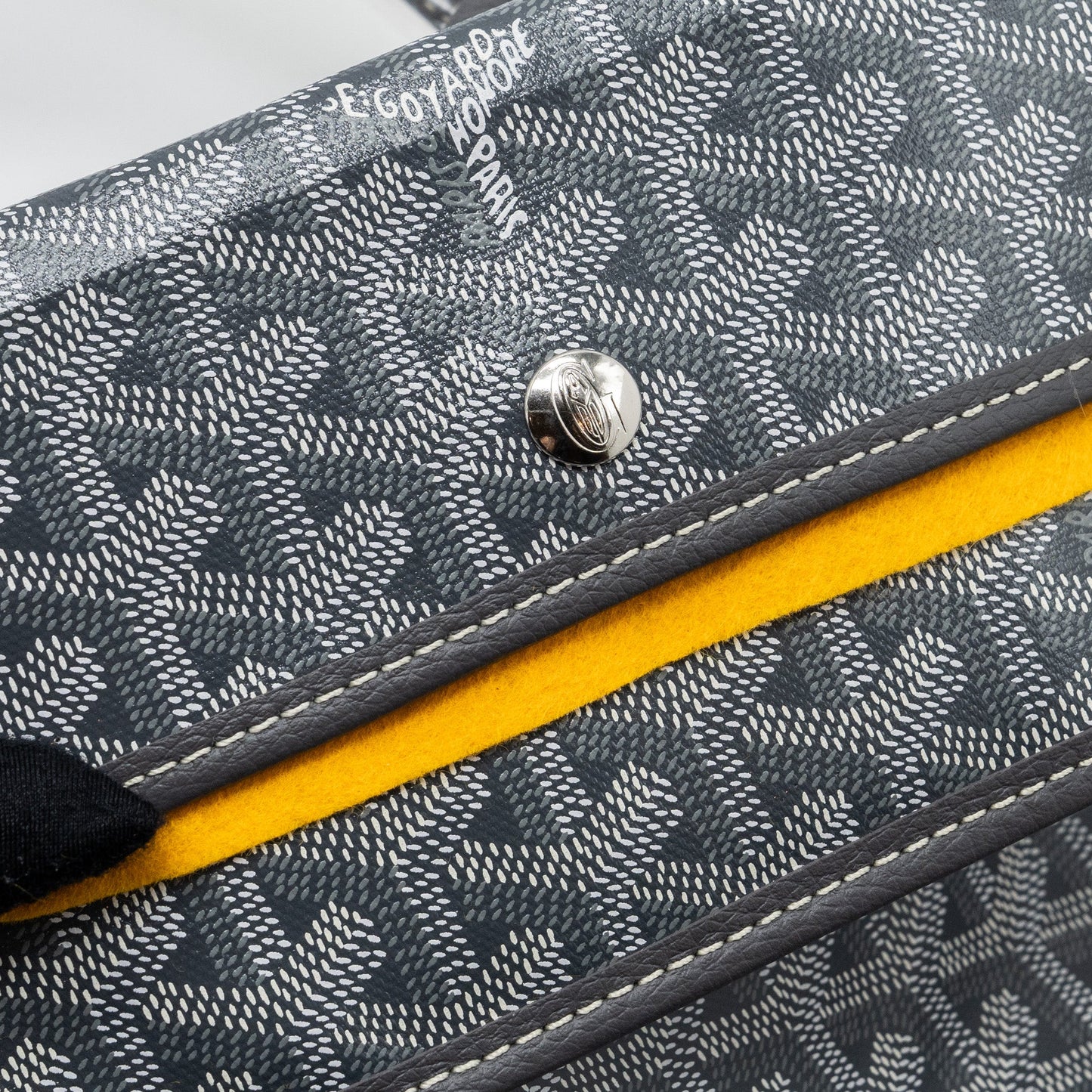 Goyard saint Louis pm tote bag goyardine canvas grey / multicoloured SHW