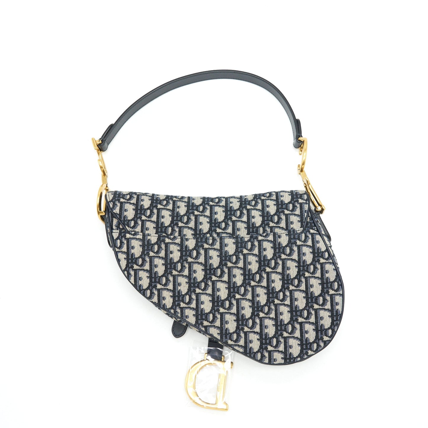 Luxury Dior medium saddle bag oblique GHW