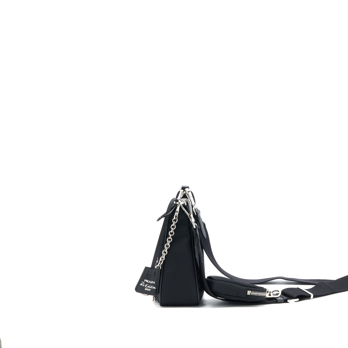 Prada Re-Edition 2005 Re-Nylon Bag Black SHW