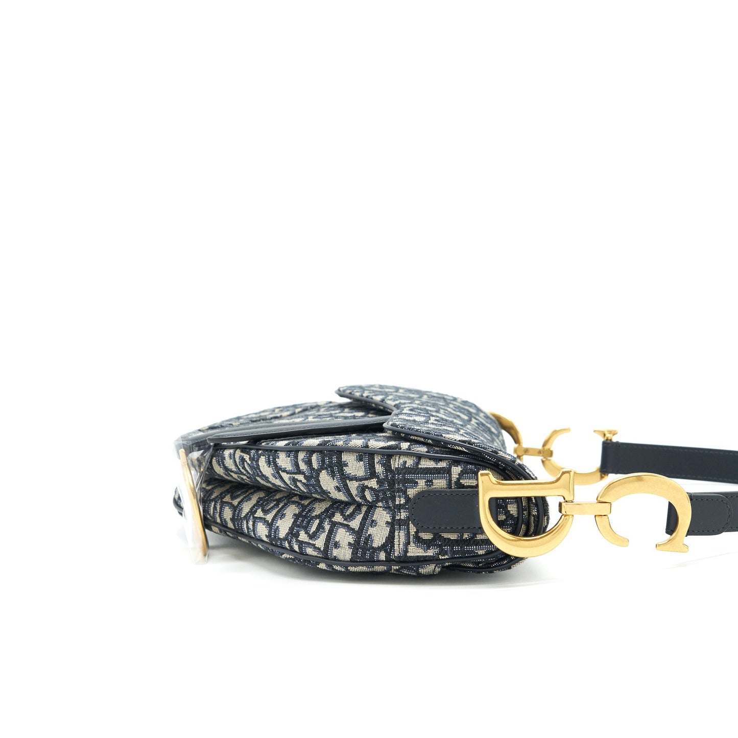 Luxury Dior medium saddle bag oblique GHW