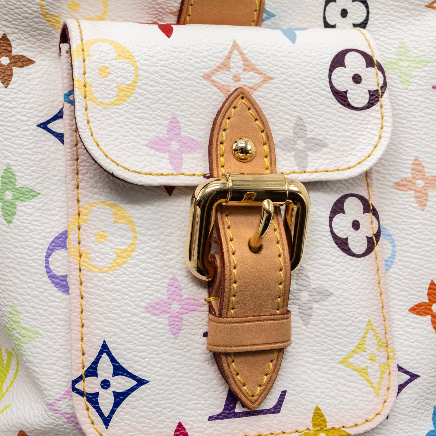 Louis Vuitton Vintage Petit Noe Shoulder Bag Multicolour Monogram Canvas White GHW