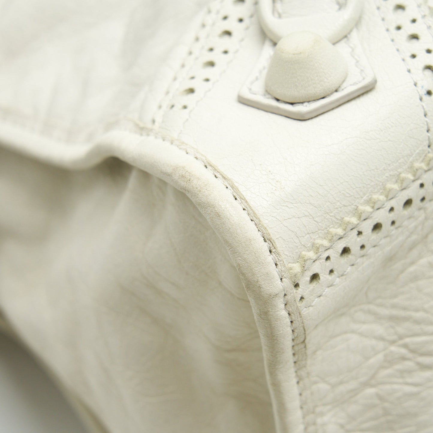 Balenciaga Giant City Bag White SHW