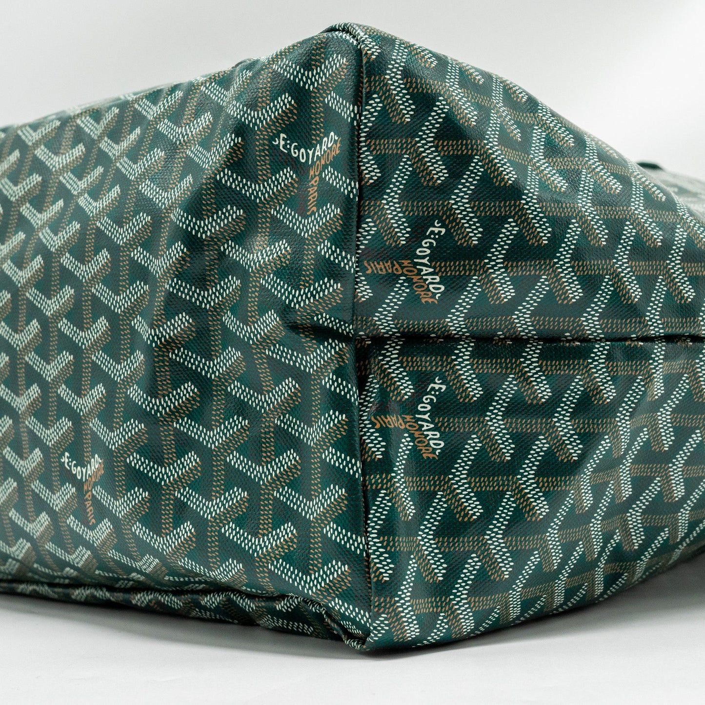 Goyard Saint Louis GM Tote Bag Canvas / Calfskin Green SHW