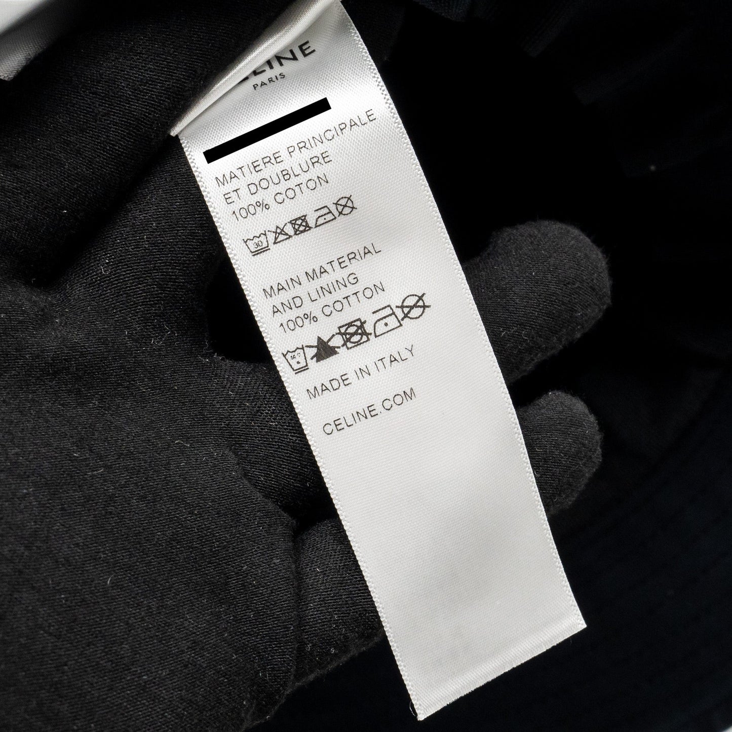 Celine Size S Triomphe Bob and Baseball Cap Cotton Black (Sell in Set)