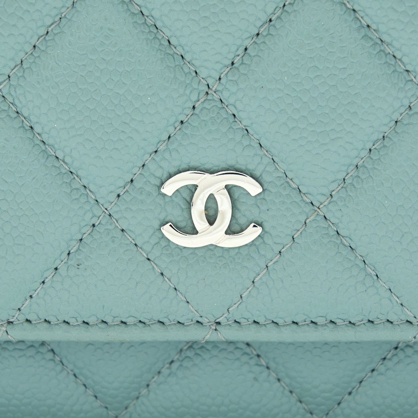 Chanel Wallet On Chain Caviar Light Blue SHW