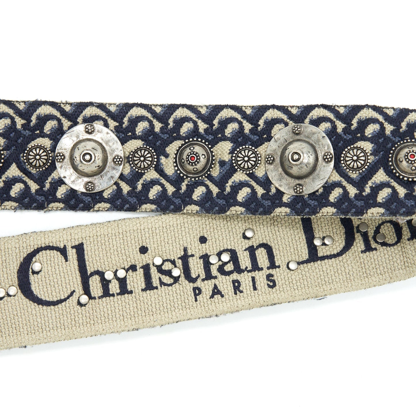 Luxury Dior Wide Shoulder Strap Blue Oblique GHW