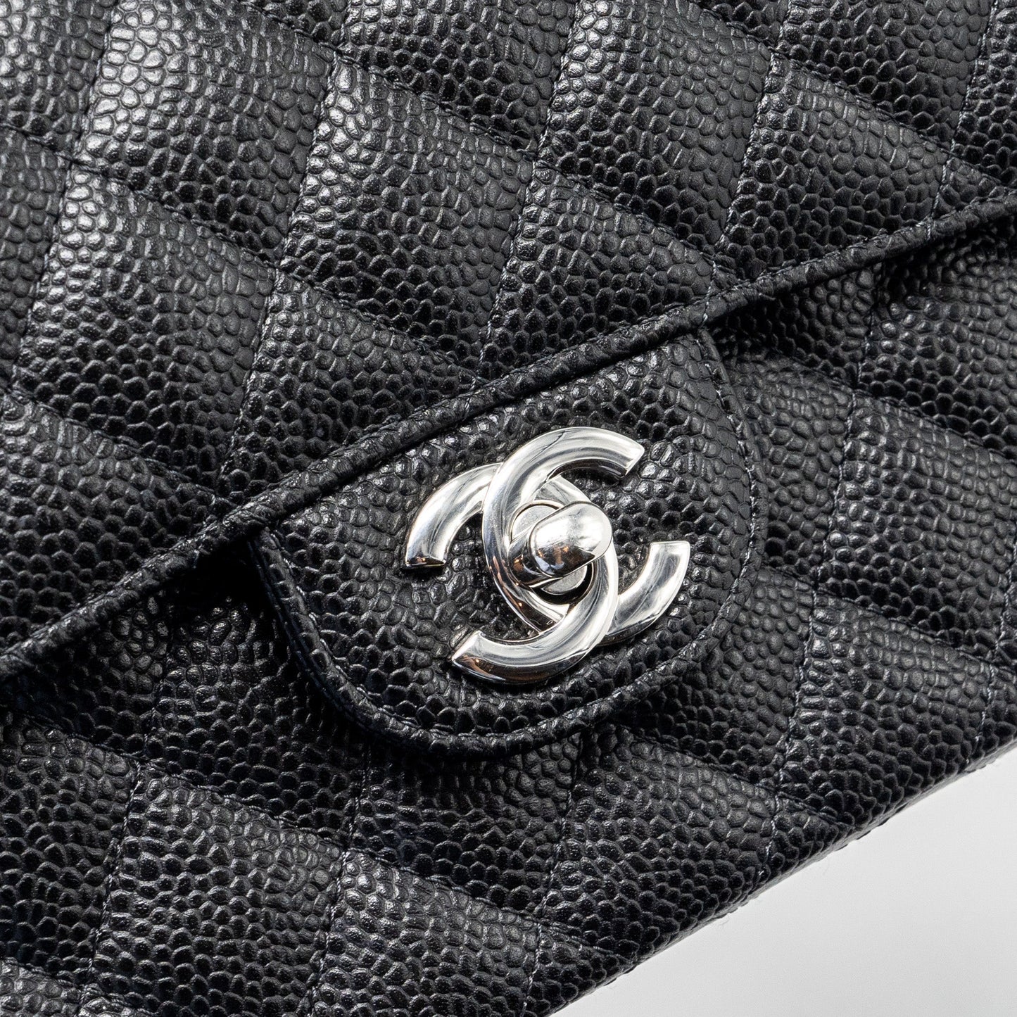 Chanel Small Classic Double Flap Bag Caviar Black SHW (microchip)