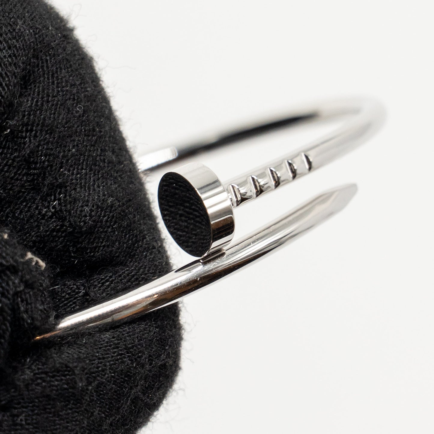 Cartier size 15 Juste Un Clou Bracelet, Small Model White Gold