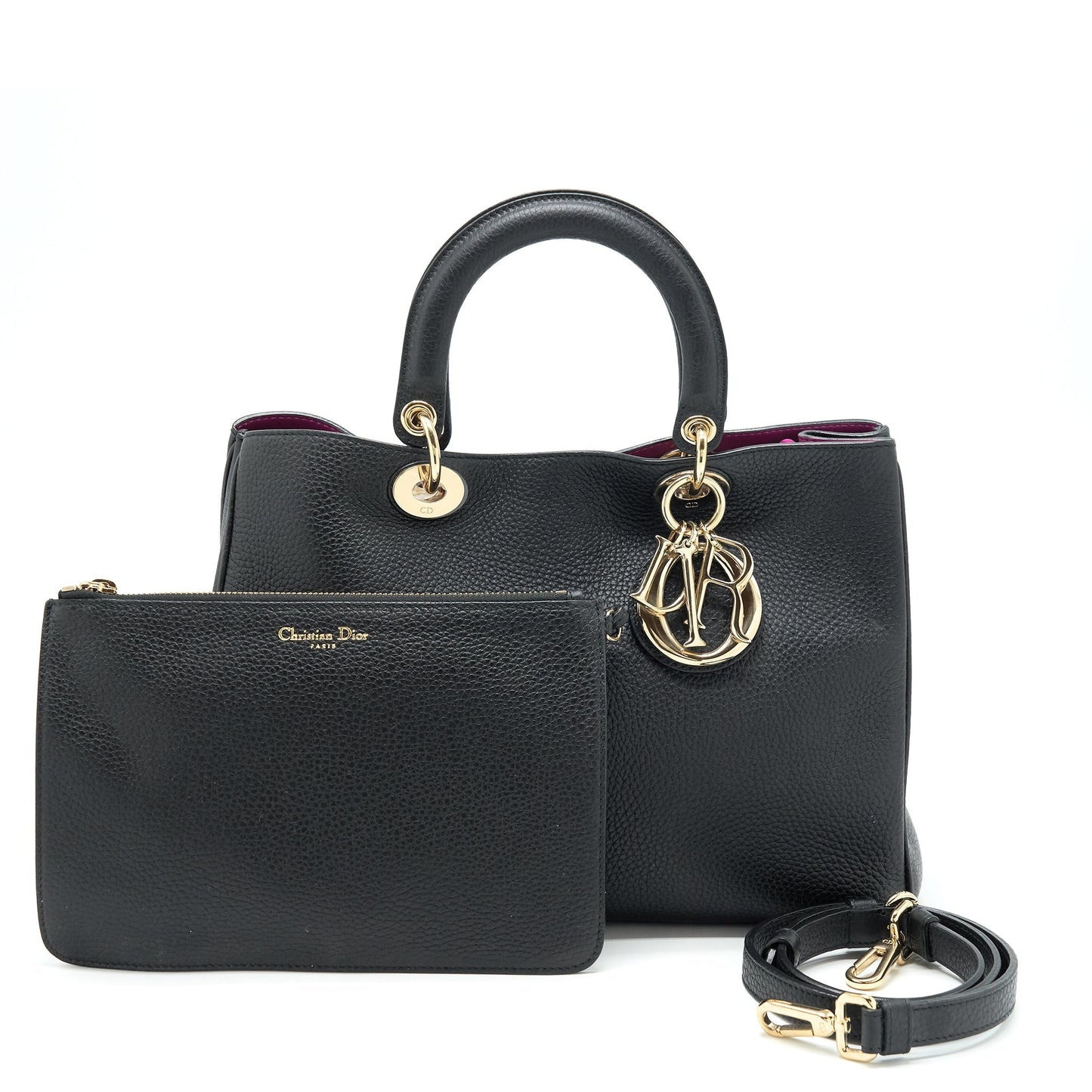 Luxury Dior Luxury Diorissimo Tote Bag Black LGHW