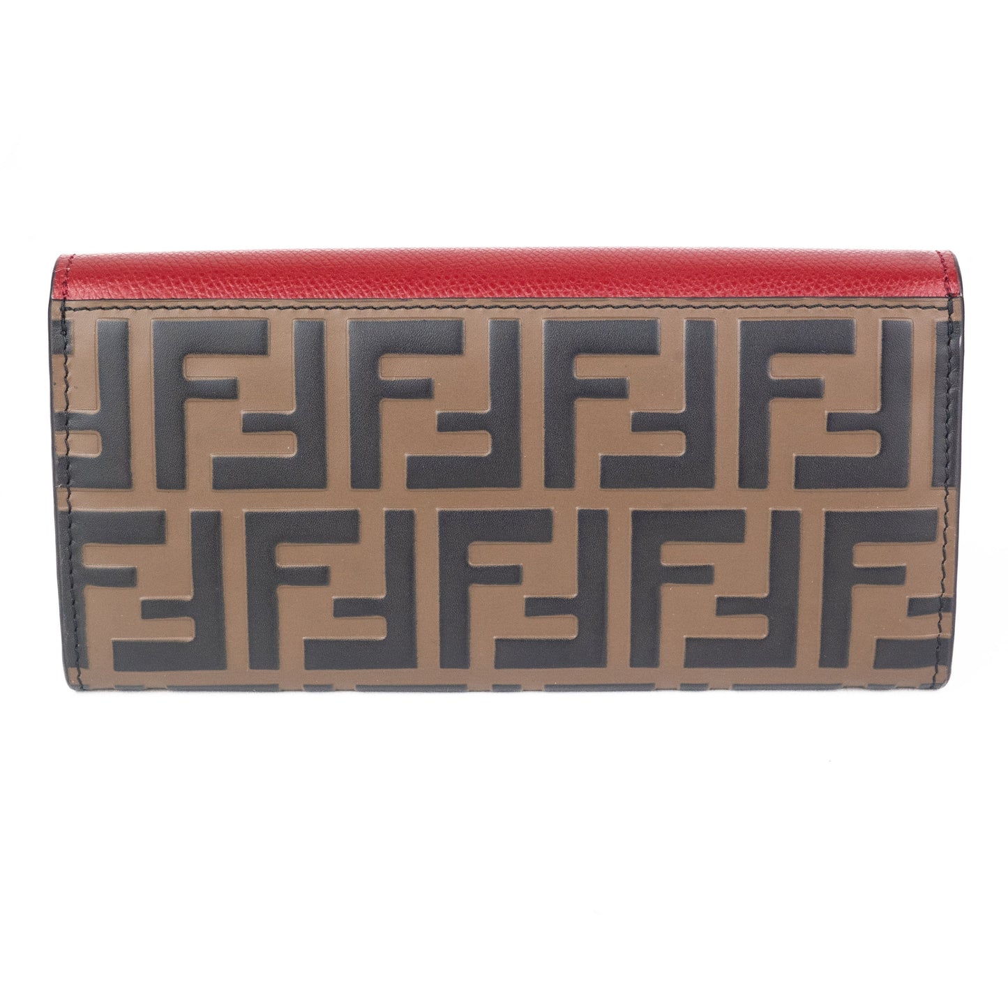 Fendi Continental Red Leather Wallet