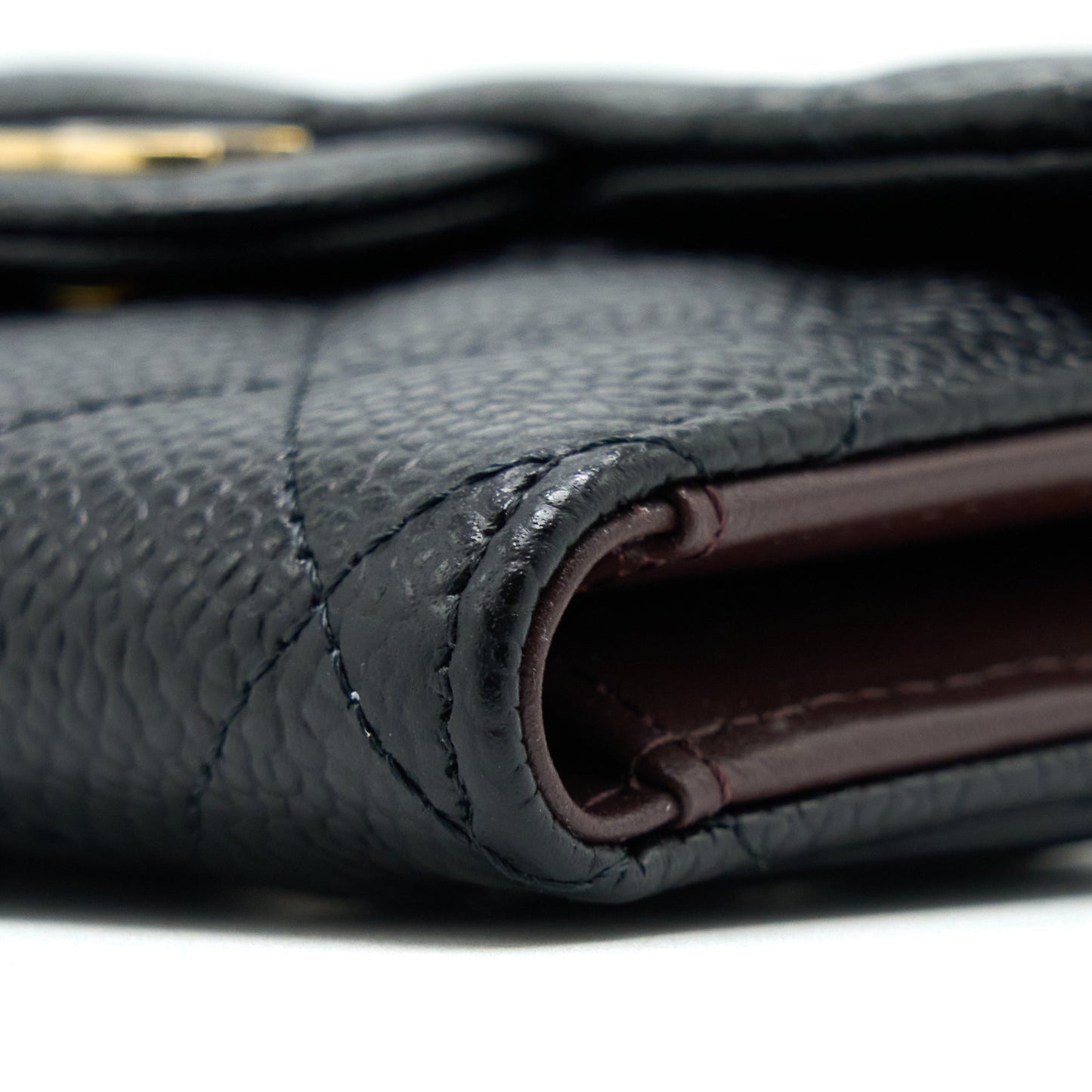 Chanel Classic Compact Wallet Caviar Black LGHW (Microchip)