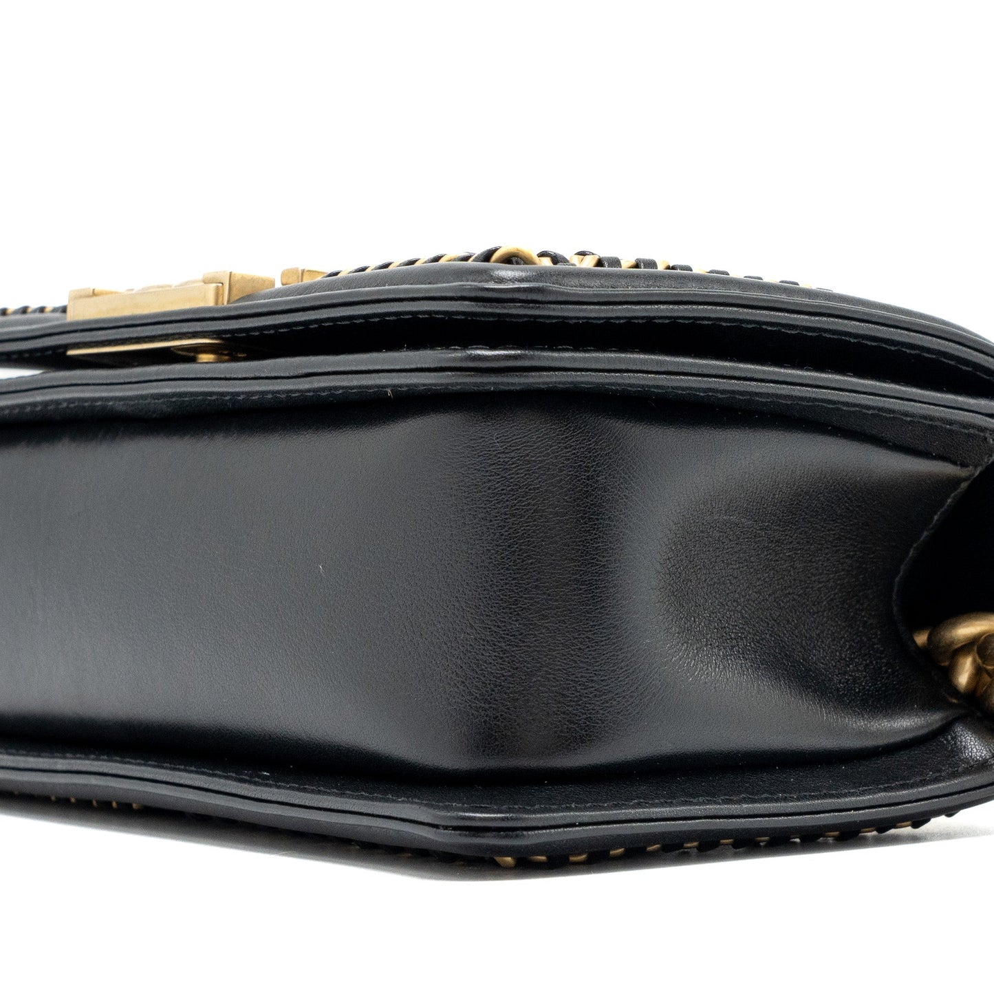Chanel Top Handle Small Boy Bag Limited Edition Calfskin Black GHW(microchip)