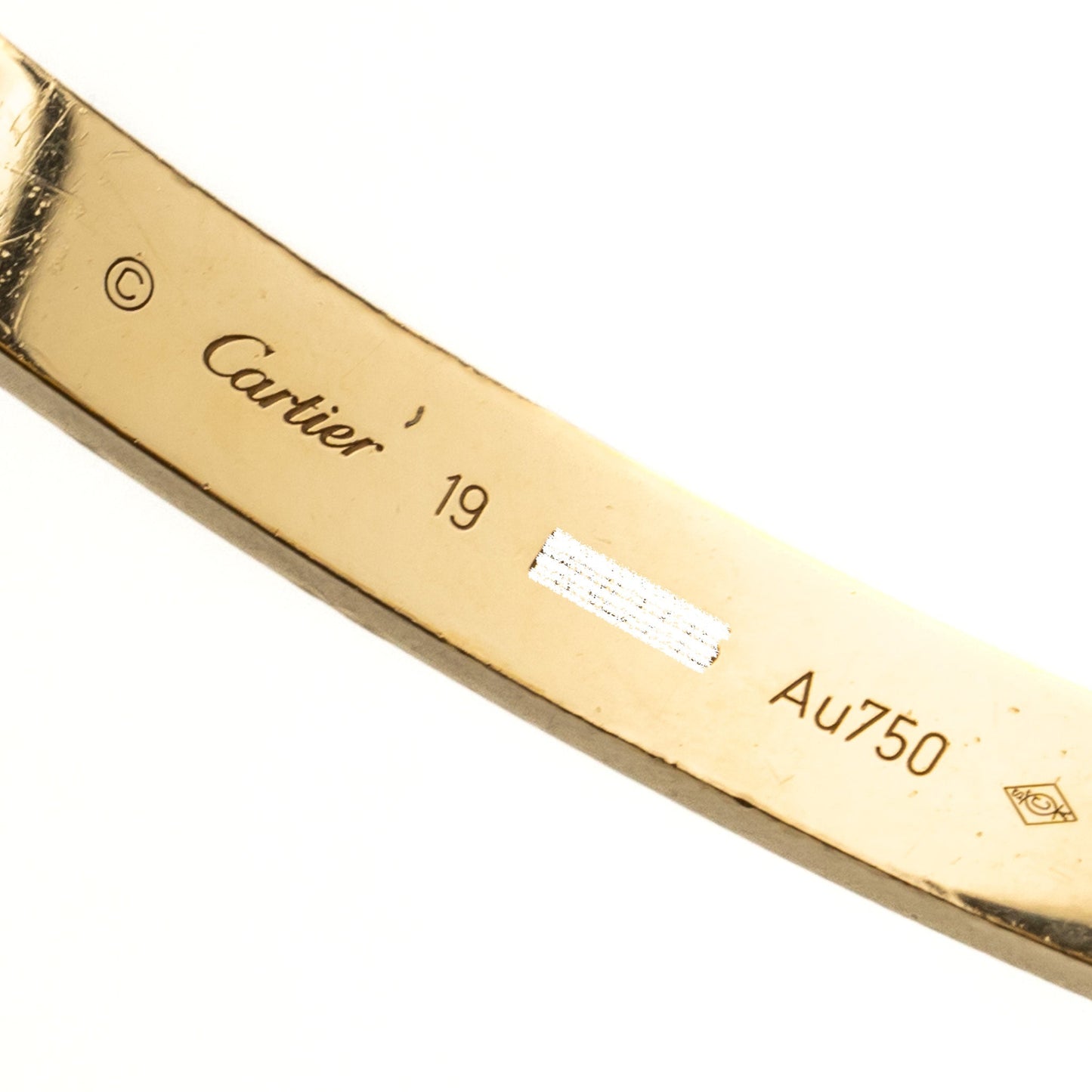 Cartier size 19 love bracelet Yellow gold