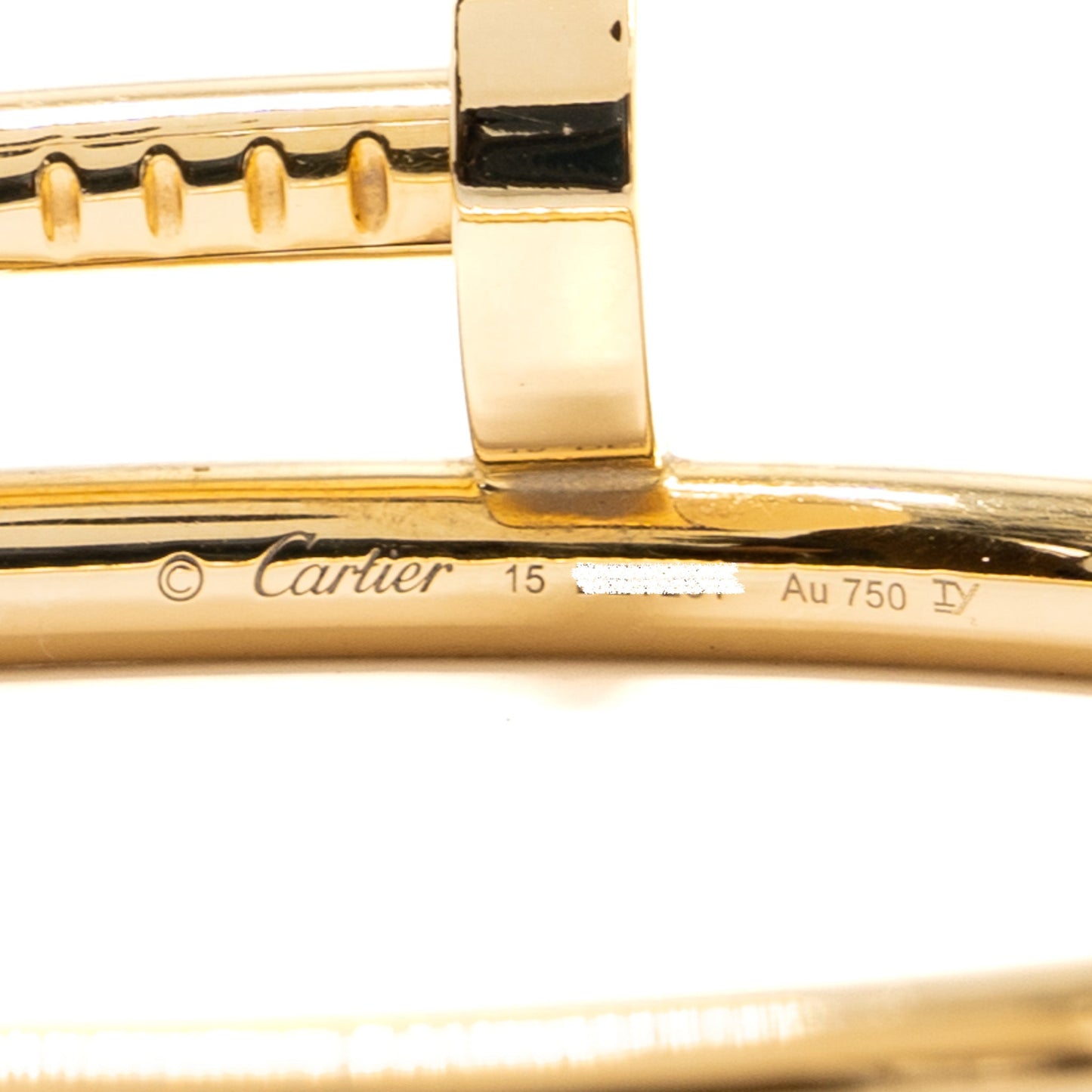 Cartier size 15 juste in clou bracelet YELLOW gold