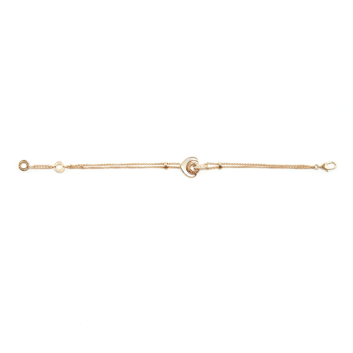 BVLGARI CUORE BRACELET PINK GOLD AND MOTHER OF PEARL