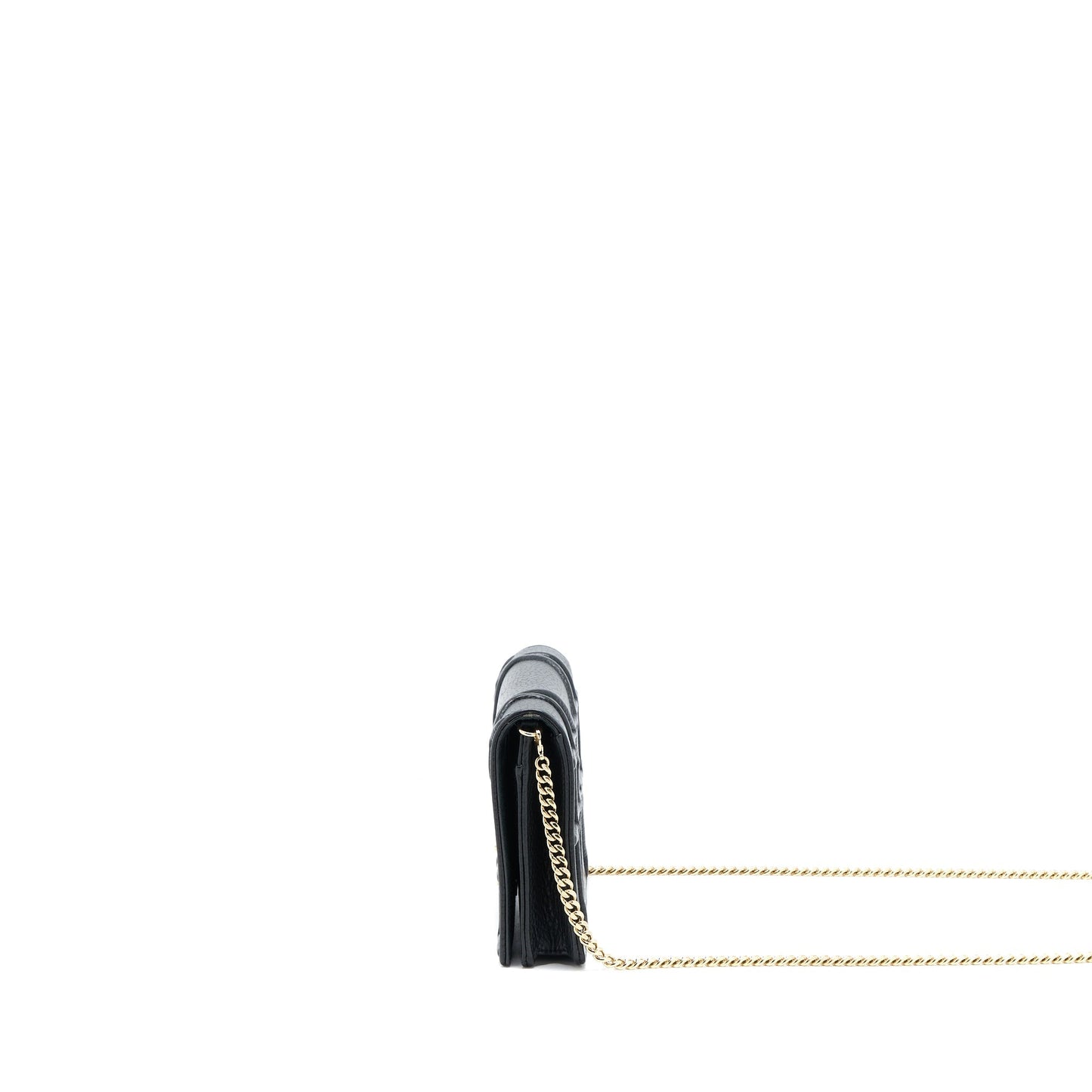 Luxury Dior Luxury Diorama Wallet On Chain Grained Calfskin Black LGHW