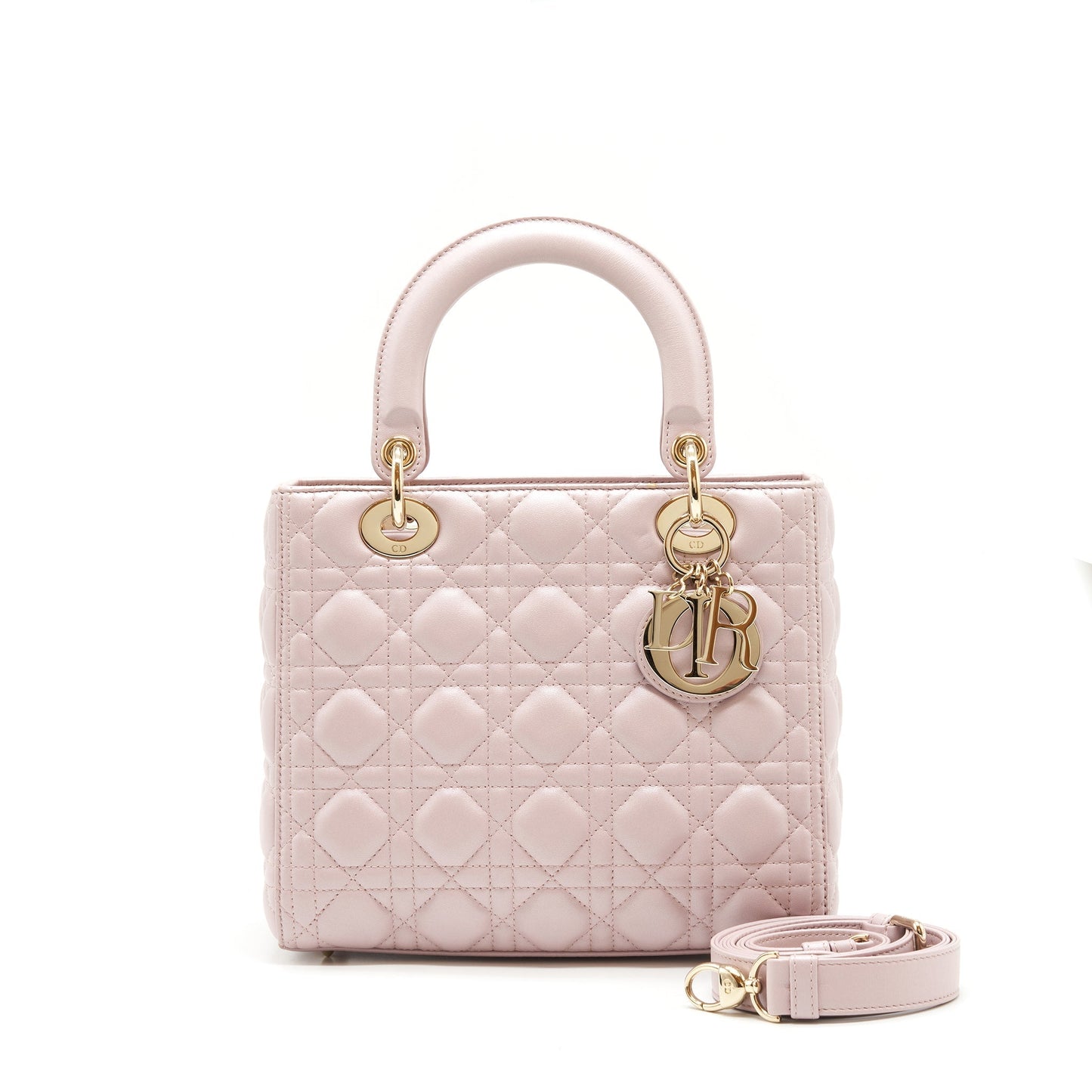 Luxury Dior Lady Luxury Dior Lambskin Light Pink LGHW