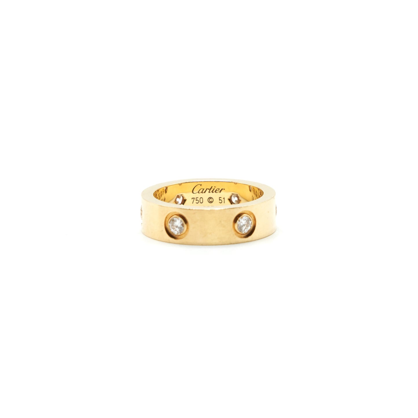 Cartier size51 Love Ring Yellow Gold 8 Diamonds