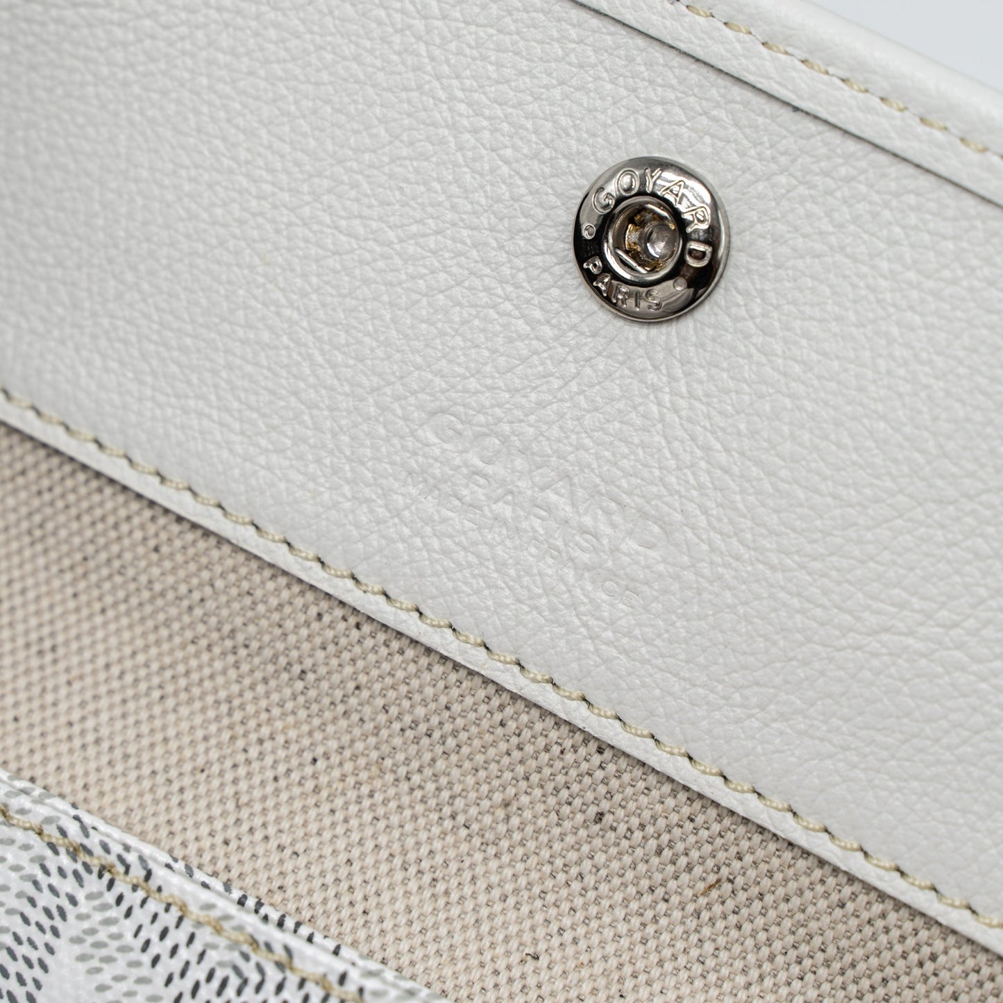 Goyard Saint Louis PM Bag Canvas/Calfskin White