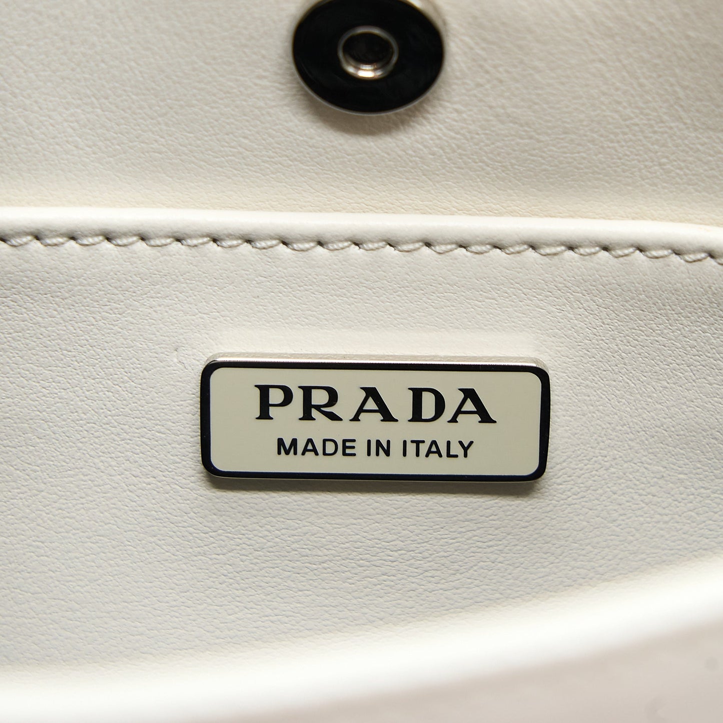 Prada Cleo Bag Calfskin White SHW
