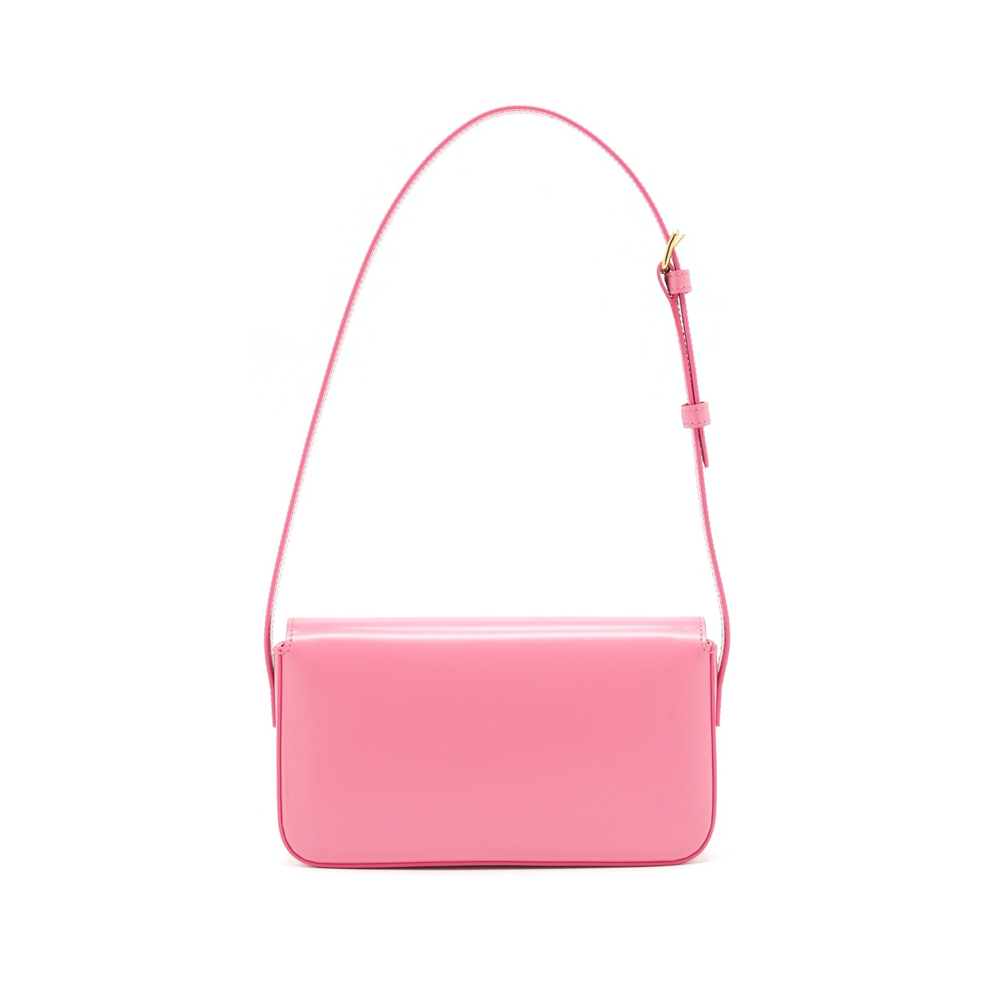 Celine Triomphe Shoulder Bag Shiny Calfskin Flamingo