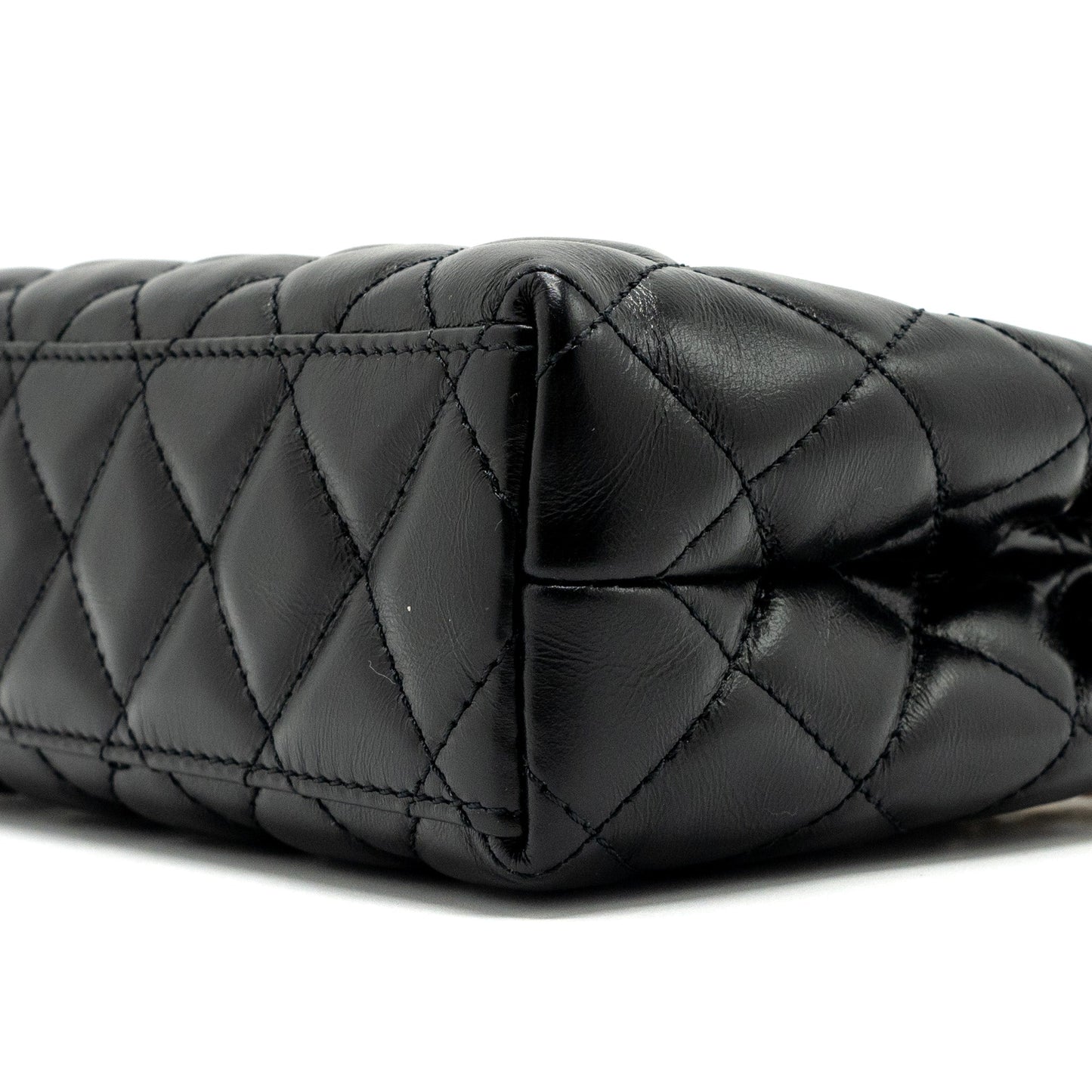 Chanel 23K mini kelly shopping tote bag Calfskin black GHW (microchip)
