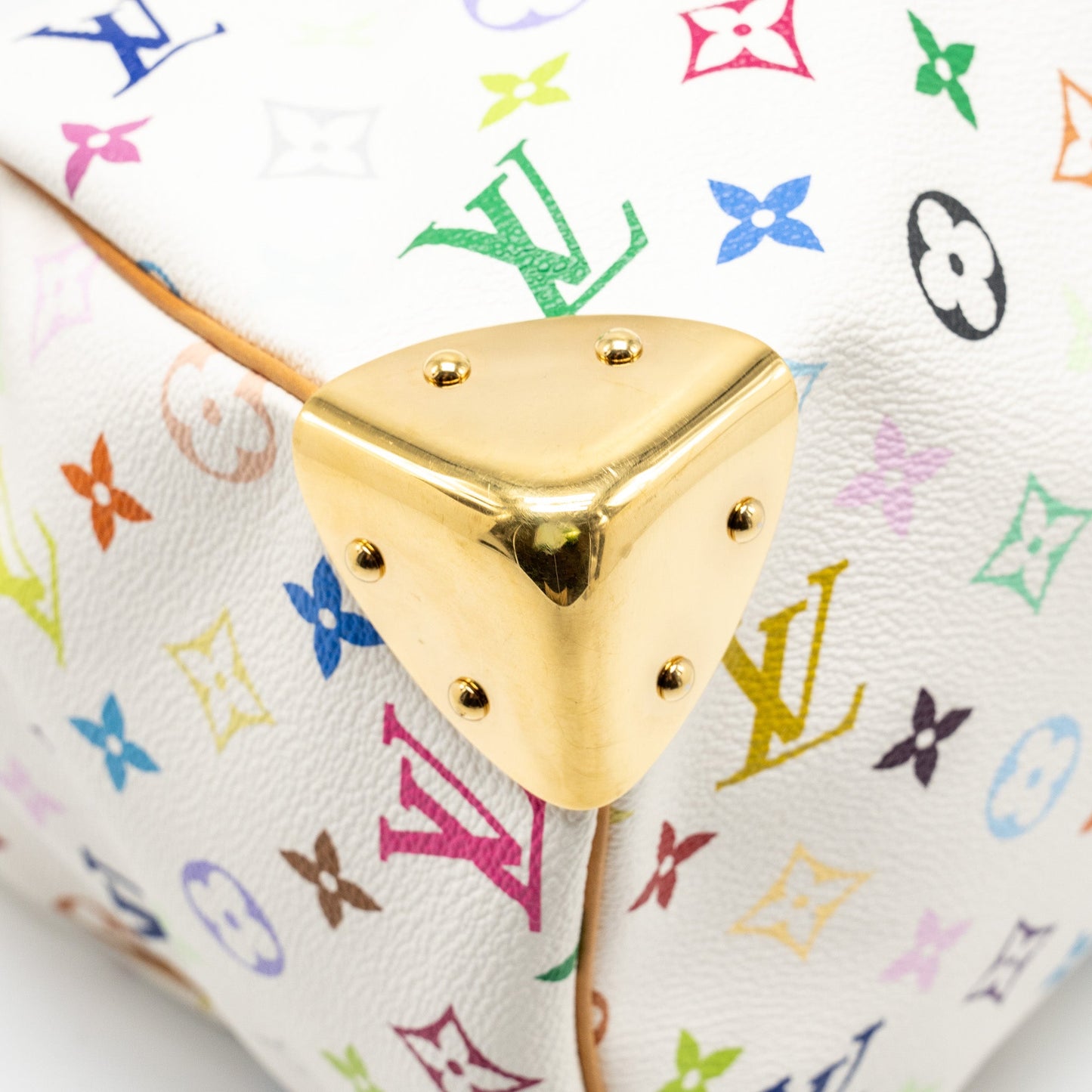 Louis Vuitton speedy 30 monogram Canvas white multicolour GHW