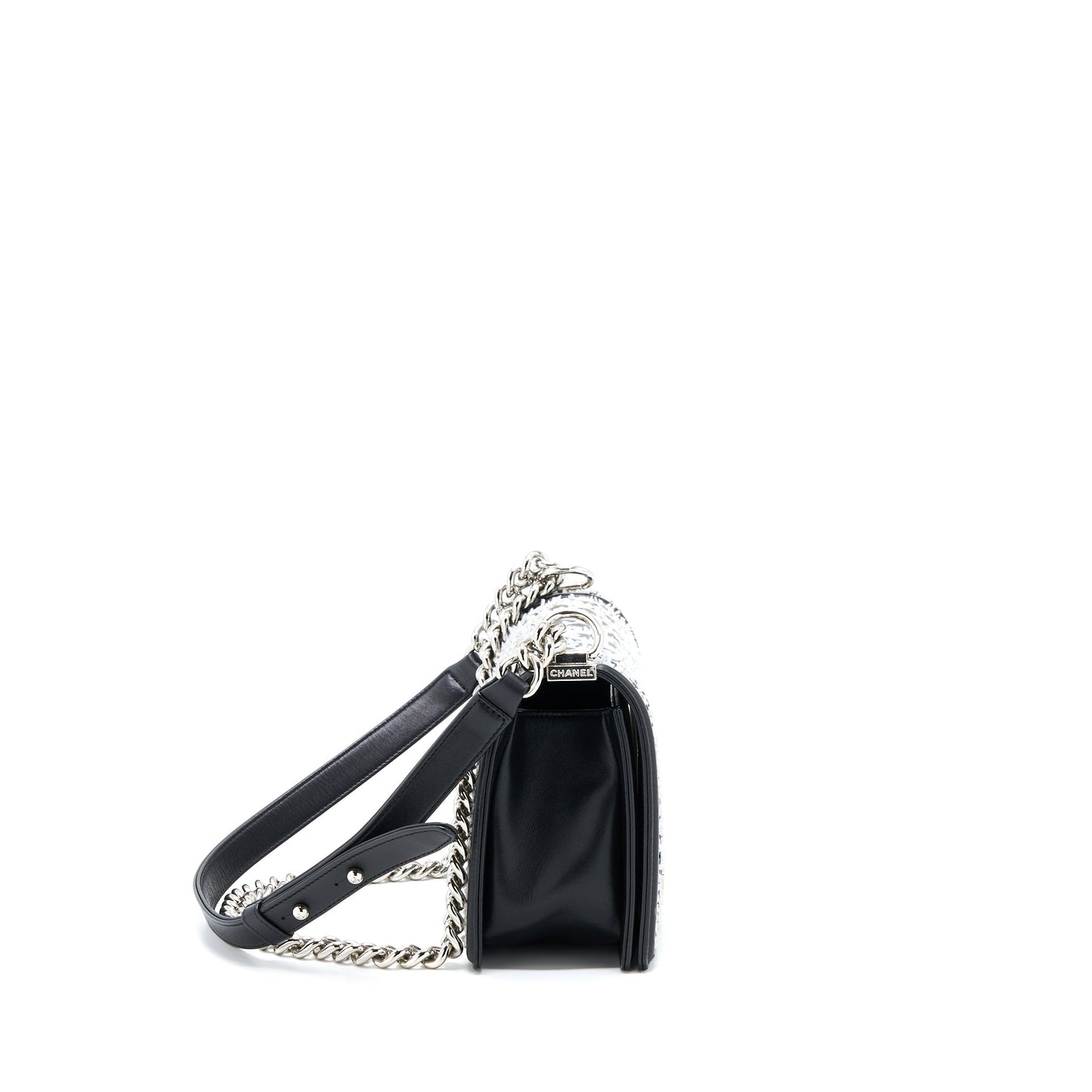 Chanel Medium Boy Bag Limited Lambskin Black/White SHW
