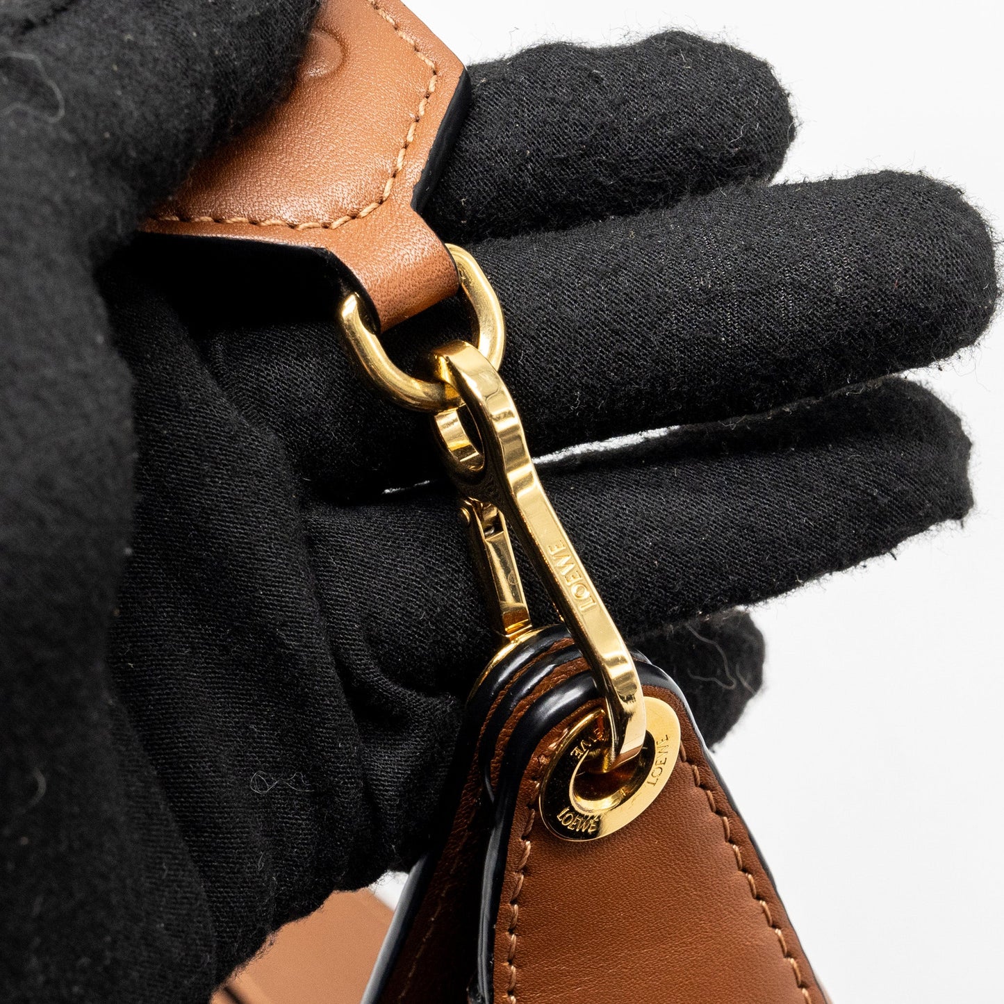 LOEWE Small Luna Bag Calfskin Pecan GHW
