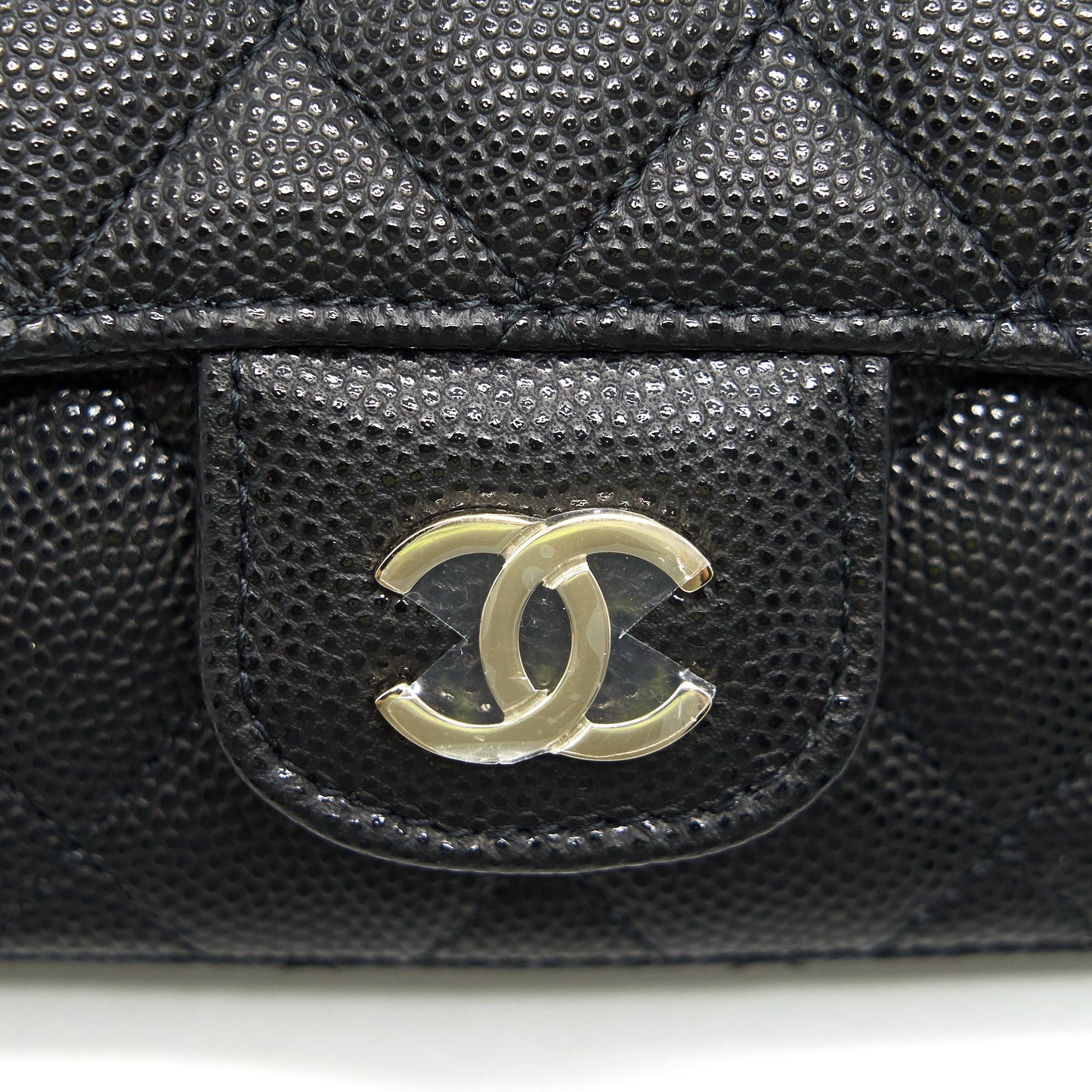 Chanel Glasses Case With Classic Chain Black LGHW