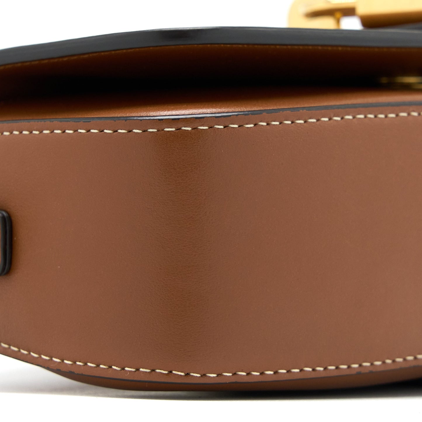 Celine Clutch On Strap Calfskin Tan GHW