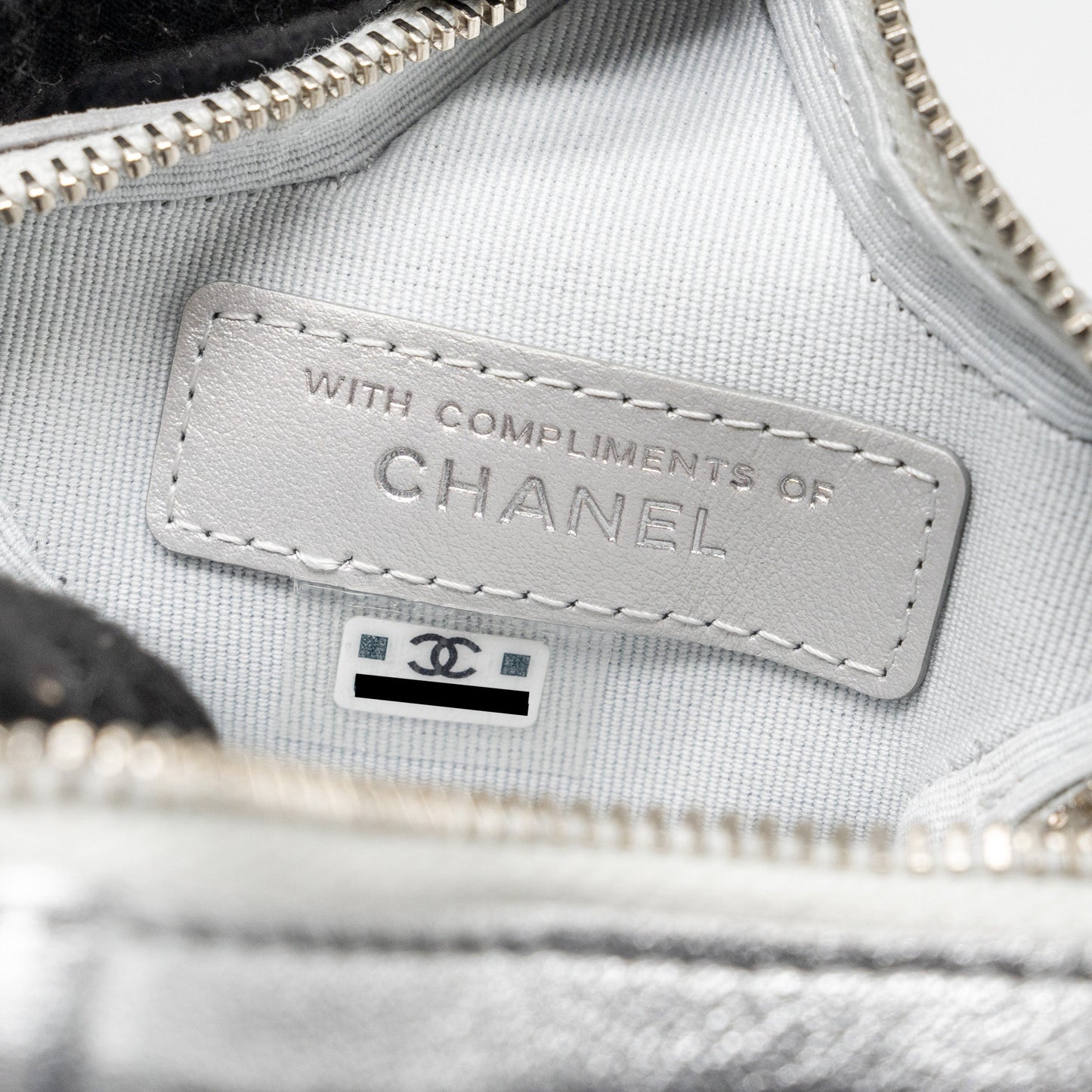 Chanel Star Coin Purse/Charm Quilted Leather Metallic Silver SHW (Microchip)