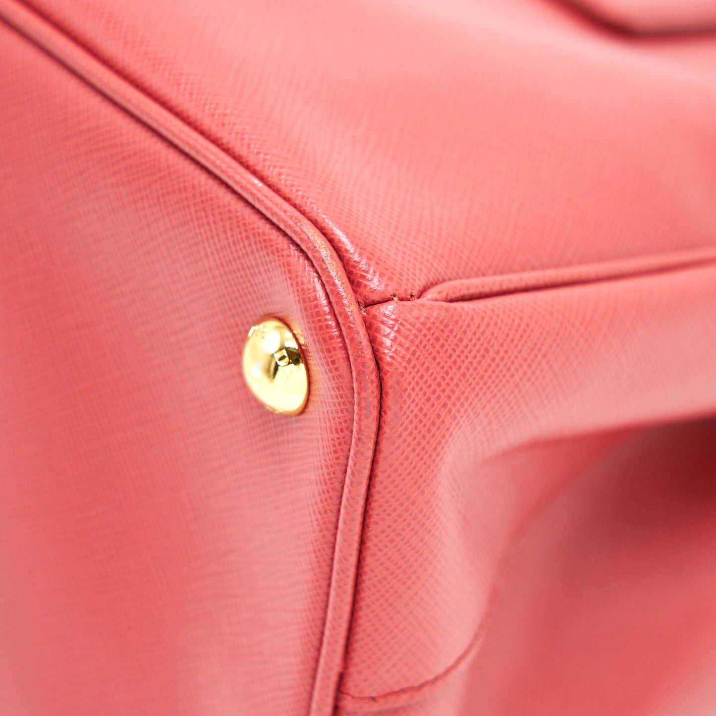 Prada Saffiano Tote Bag Red with GHW