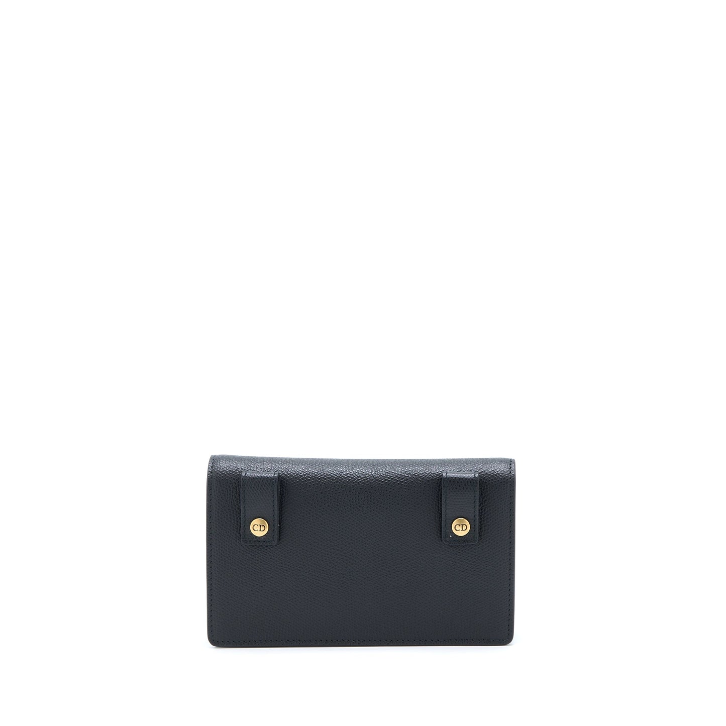 Luxury Dior Saddle Belt Pouch Grained Calfskin Black GHW