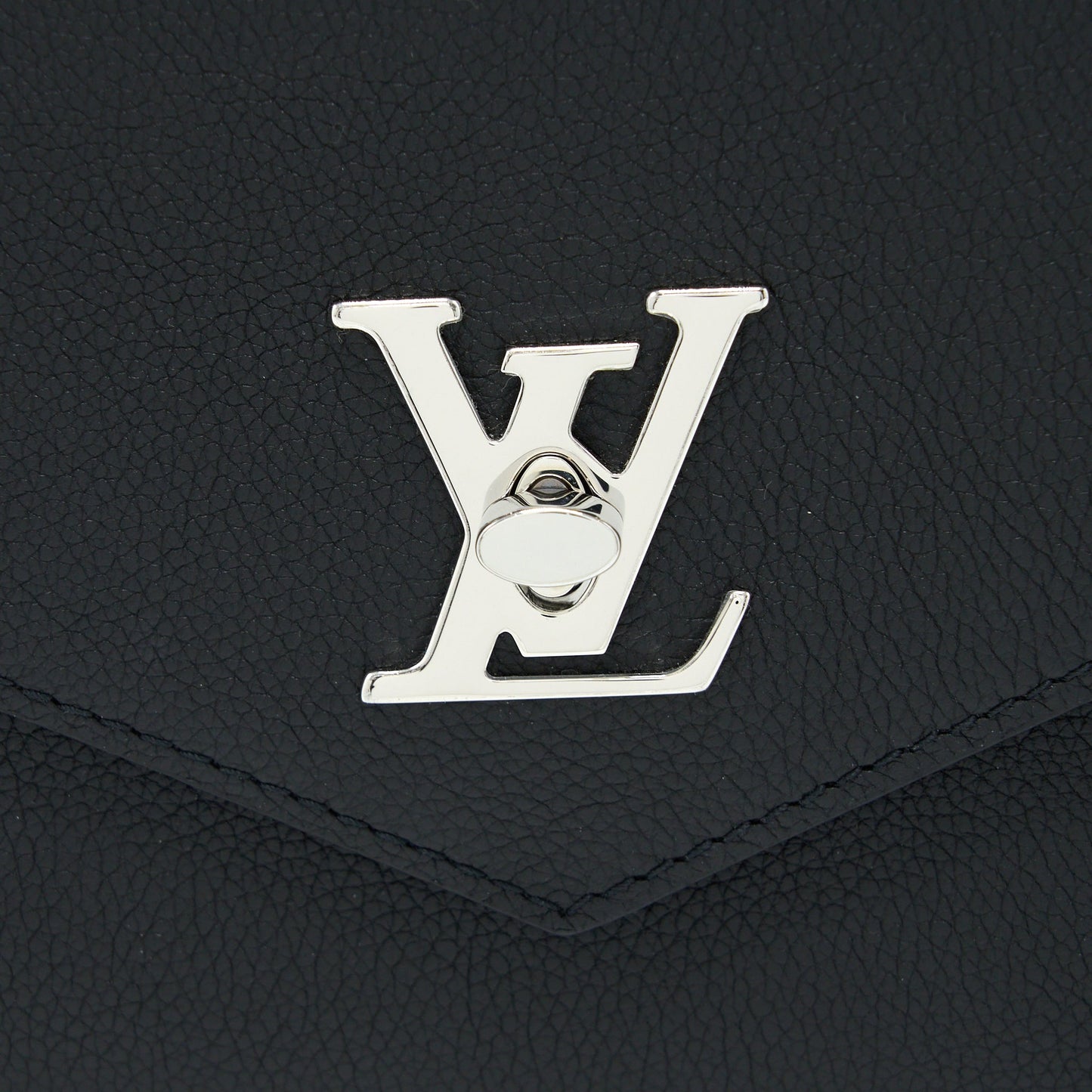 Louis Vuitton Mylockme Satchel Chain Bag Calfskin Black SHW