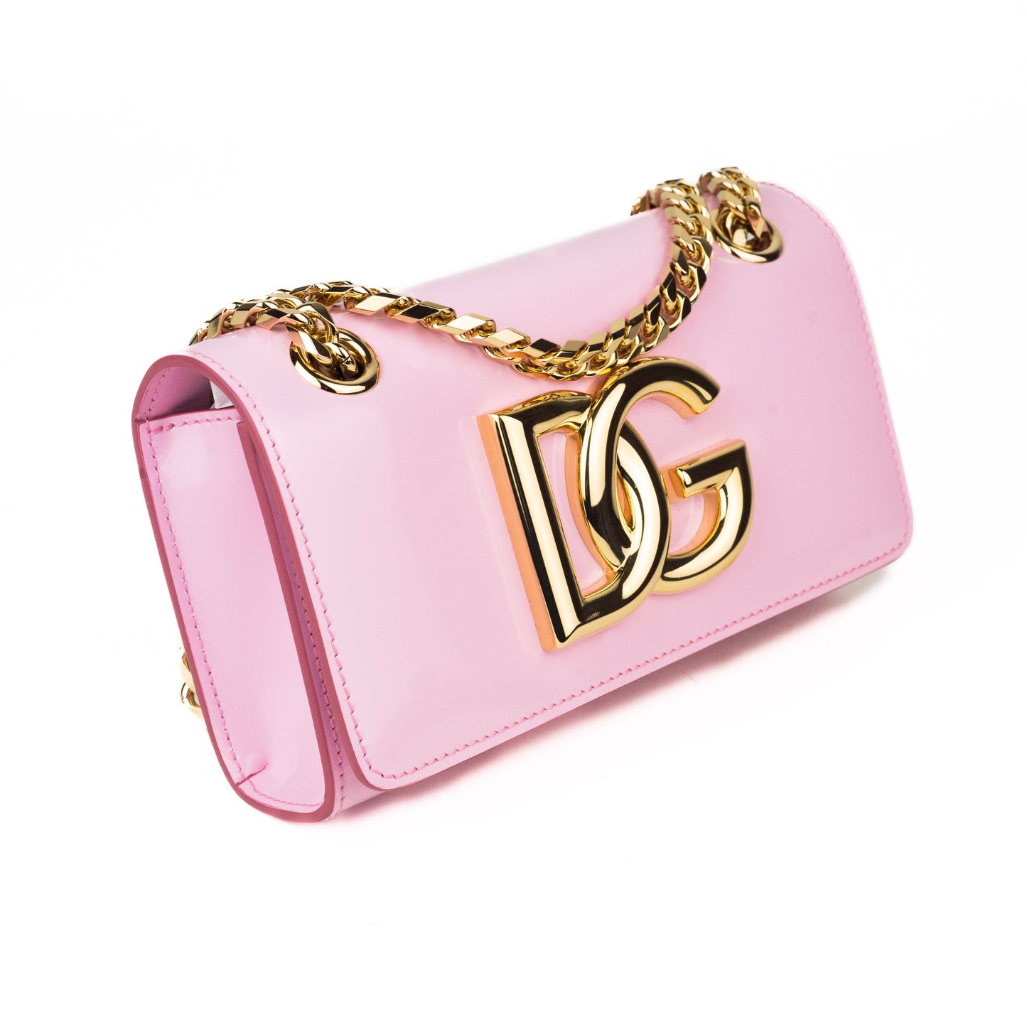 Dolce & Gabbana Polished Calfskin 3.5 Bag in Pink