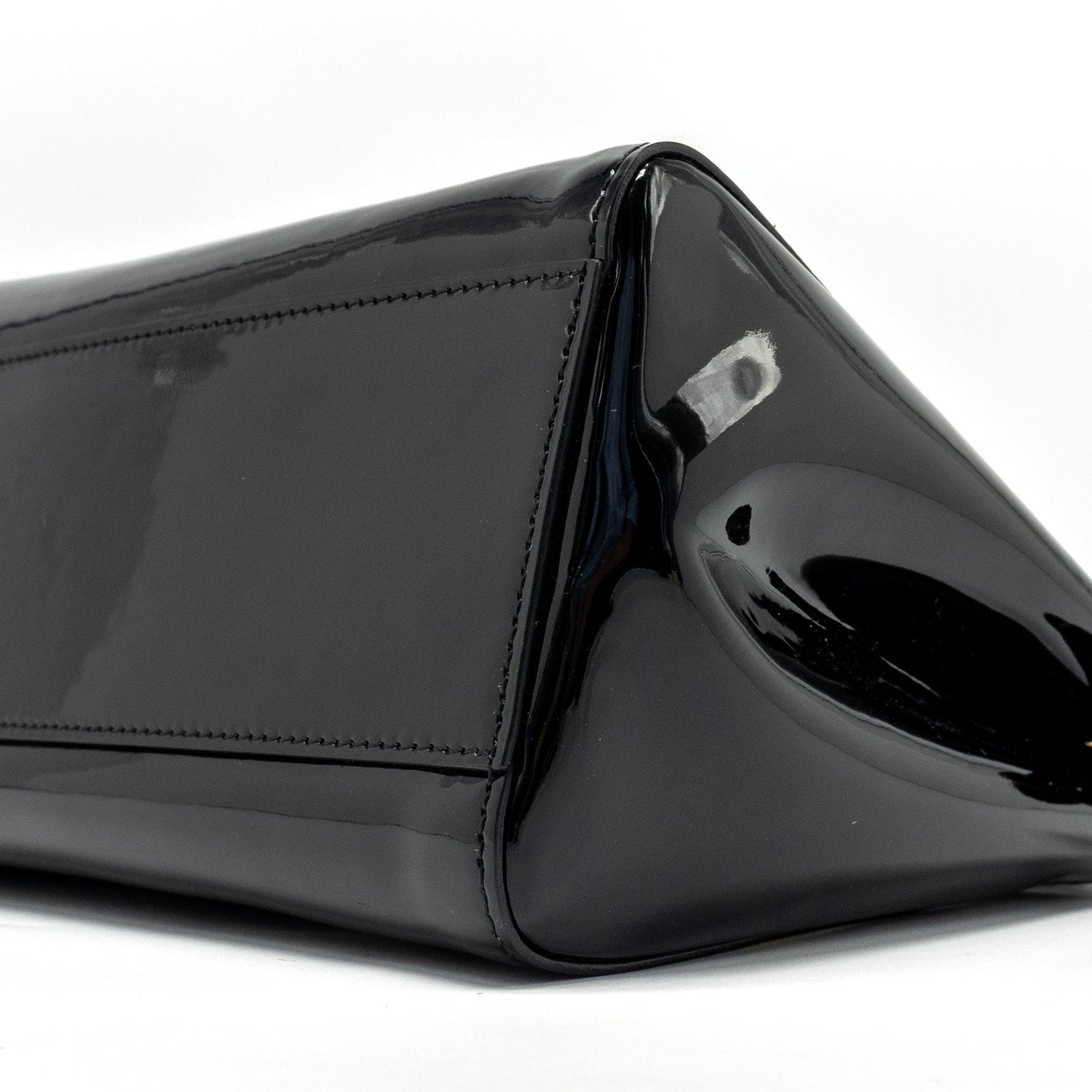 FENDI MINI PEEKABOO PATENT BLACK GHW