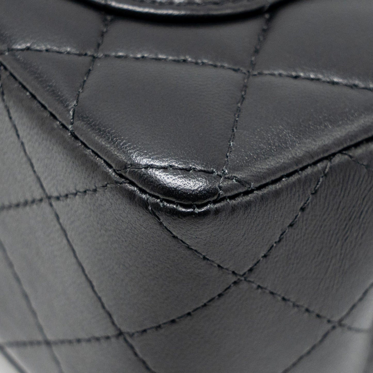 Chanel Top Handle Mini Rectangular Lambskin Black GHW (microchip)
