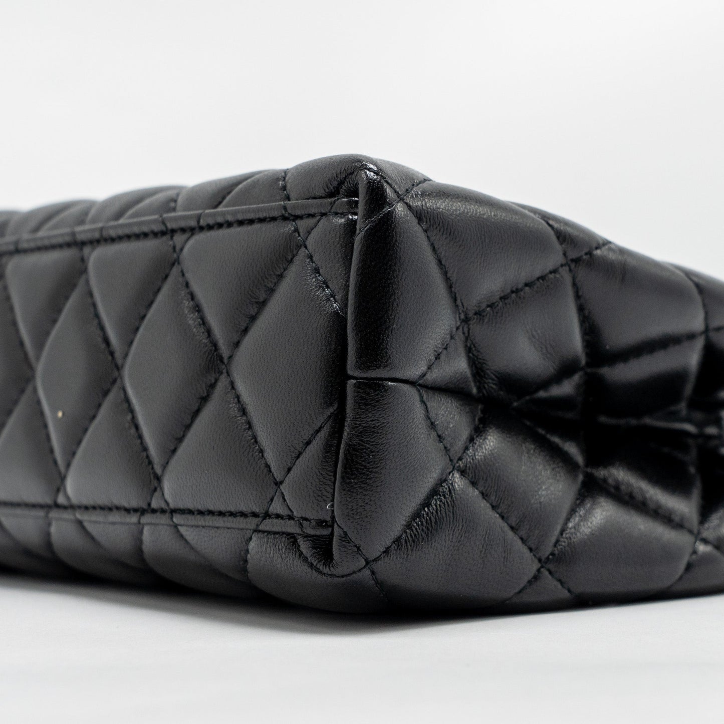 Chanel 25A Mini Kelly Shopping Tote Bag Lambskin Black GHW (microchip)