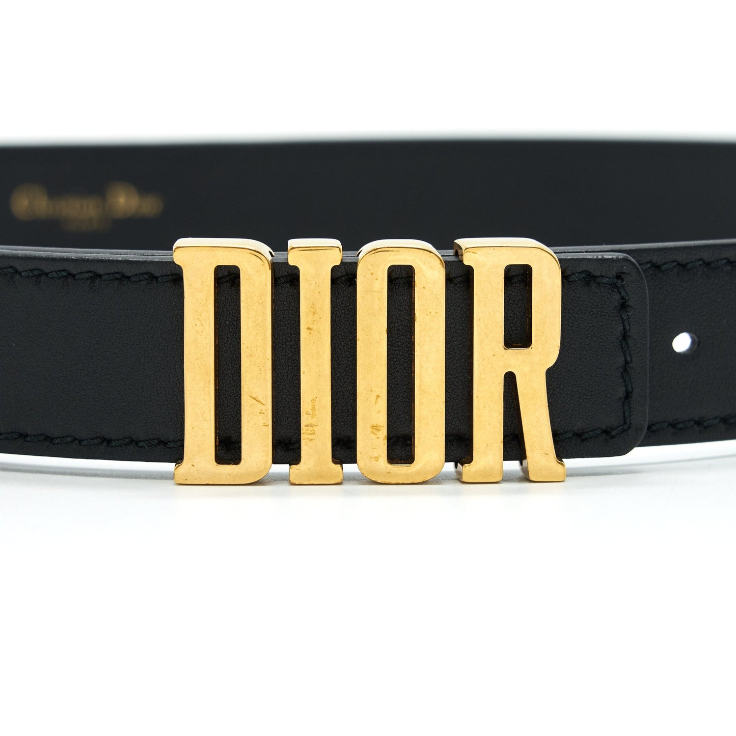 Luxury Dior size 70 D-fence Belt Black Smooth Calfskin 30mm