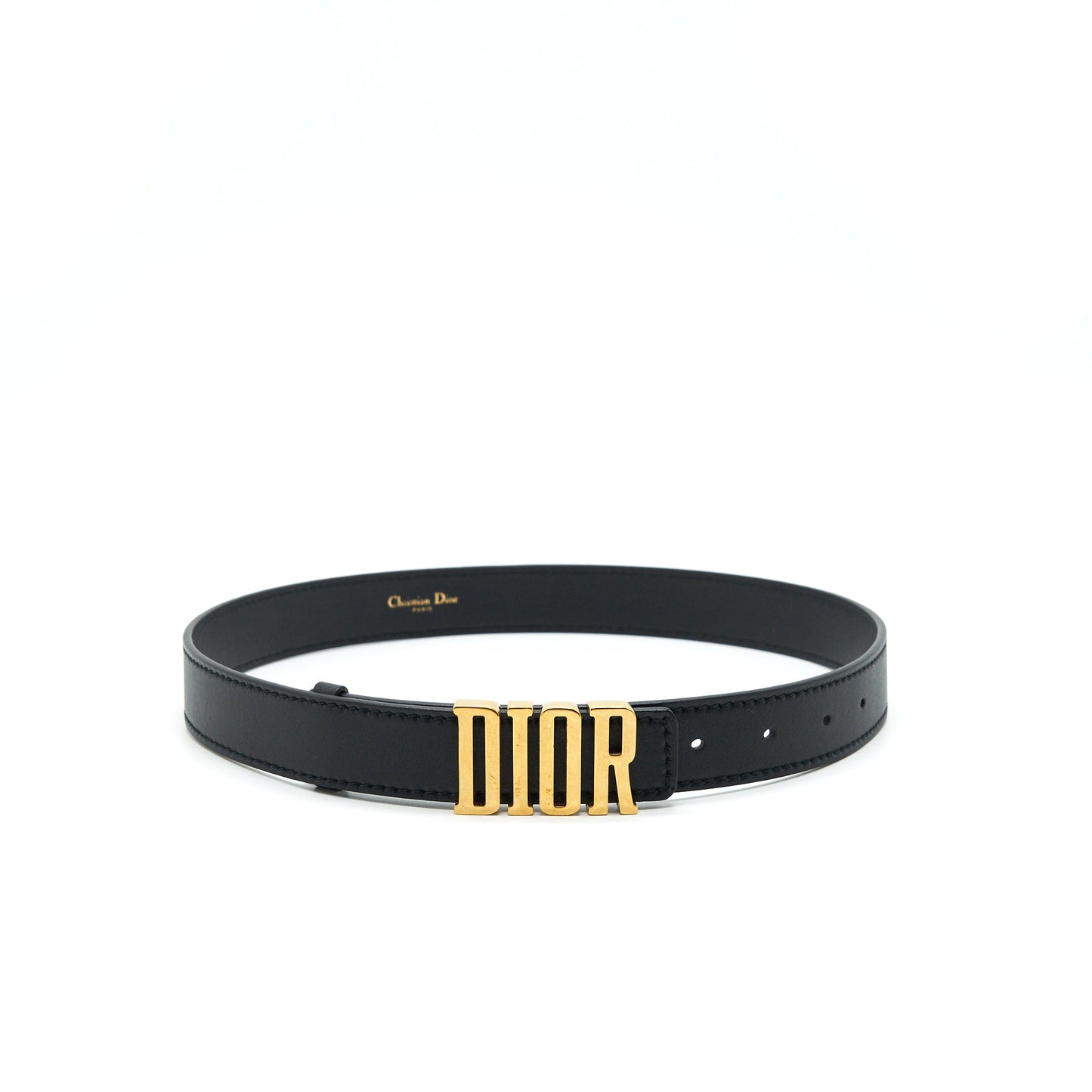 Luxury Dior size 70 D-fence Belt Black Smooth Calfskin 30mm