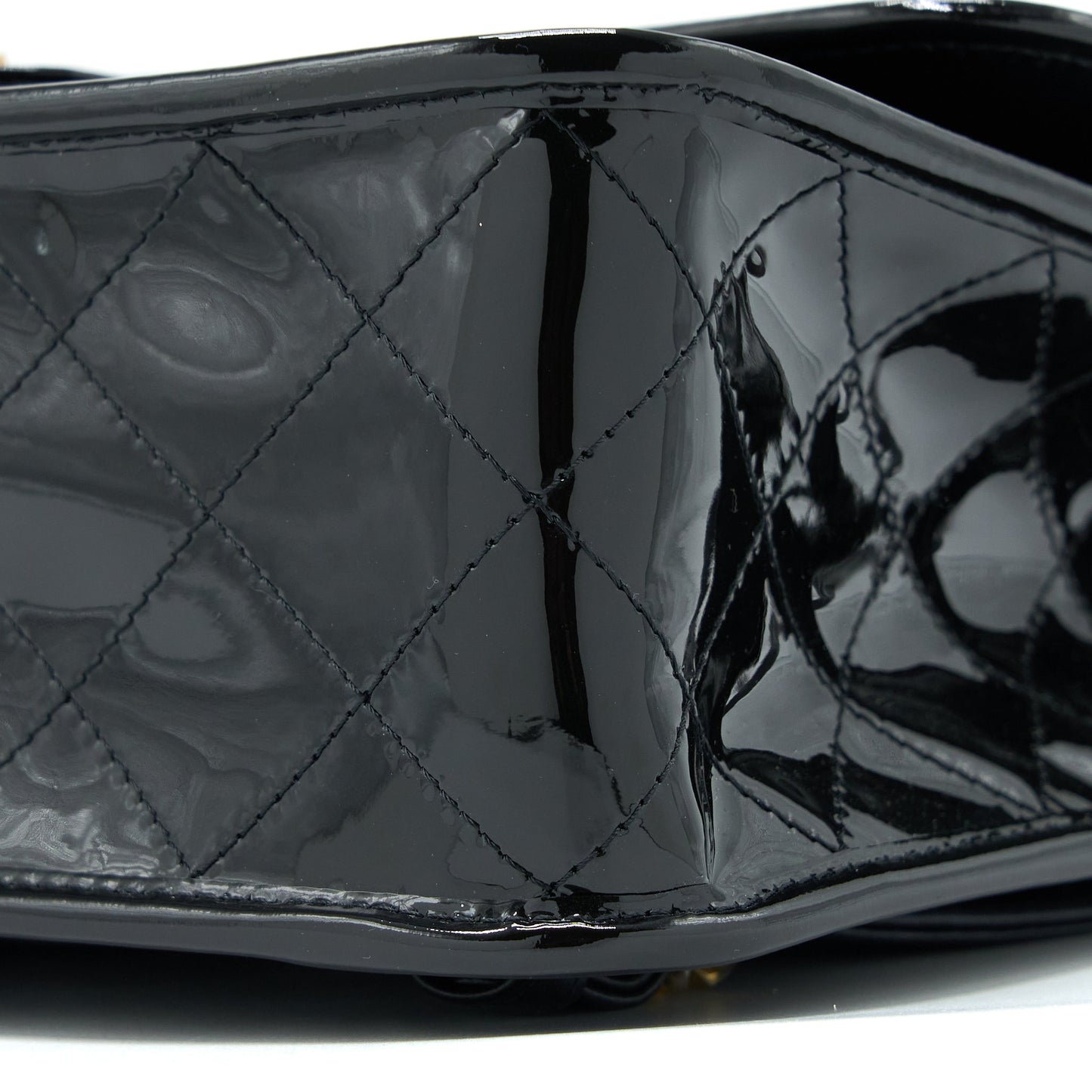 Chanel 22K Large Backpack Patent Black Brushed GHW (Microchip)
