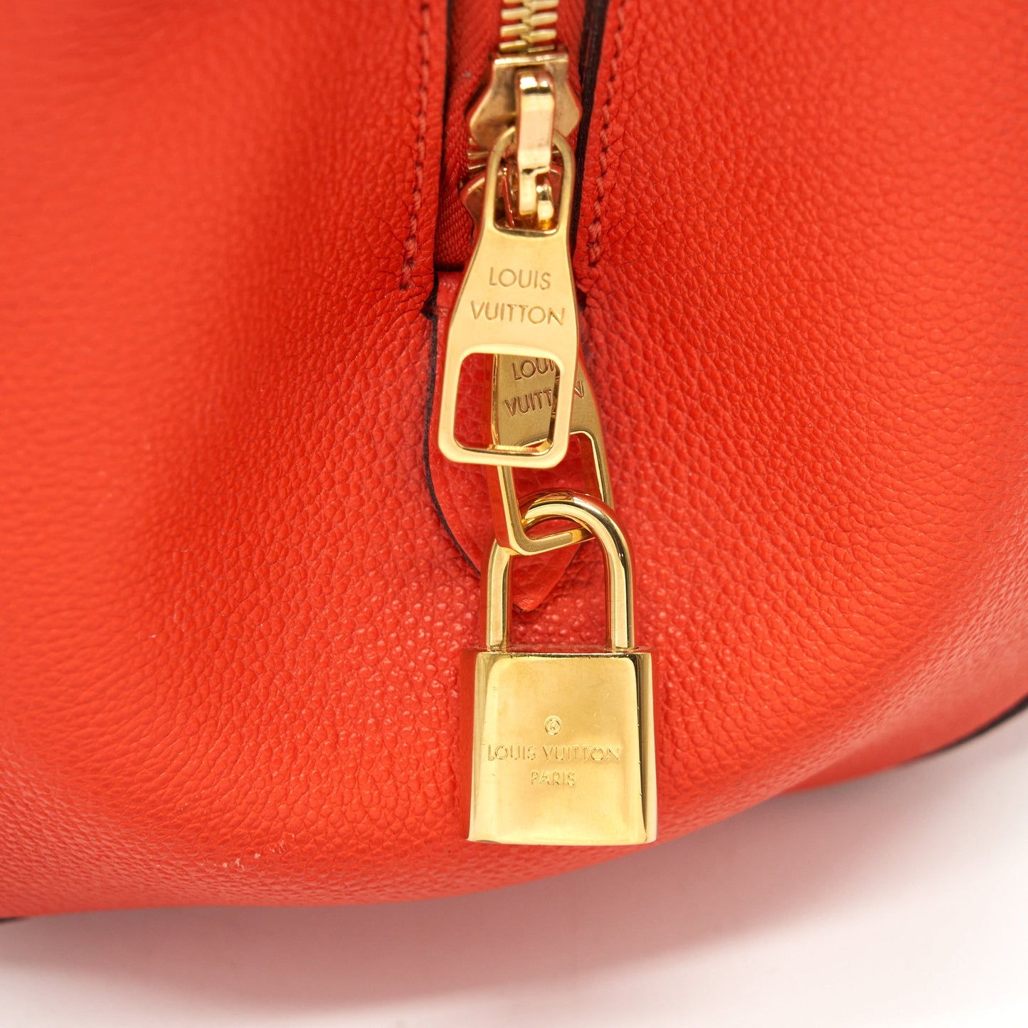 Louis Vuitton Montaigne MM Orange Monogram Empreinte Year 2015