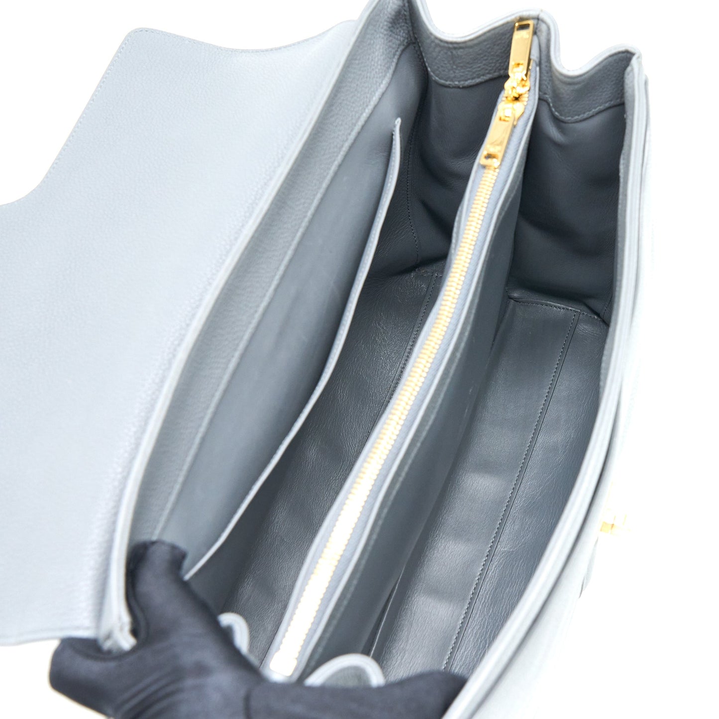 Celine 16 Bag Grained Calfskin Grey GHW