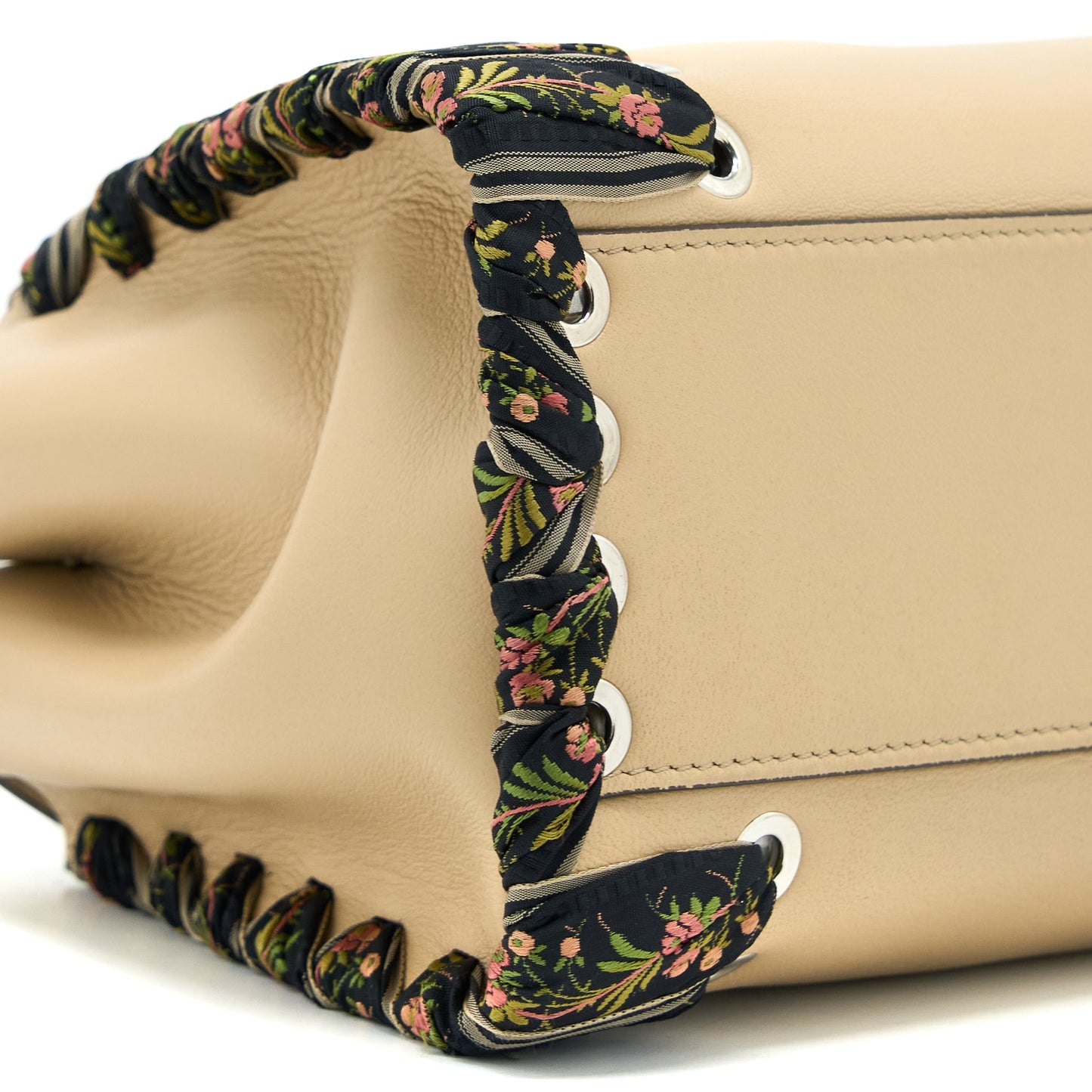 Fendi Mini Peekaboo Bag Limited Edition Beige/Multicolour SHW