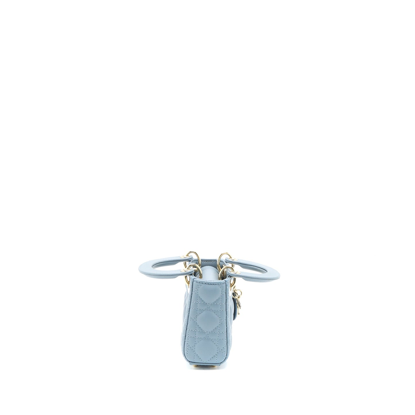 Luxury Dior Micro Lady Luxury Dior Bag Cannage Lambskin Cloud Blue LGHW