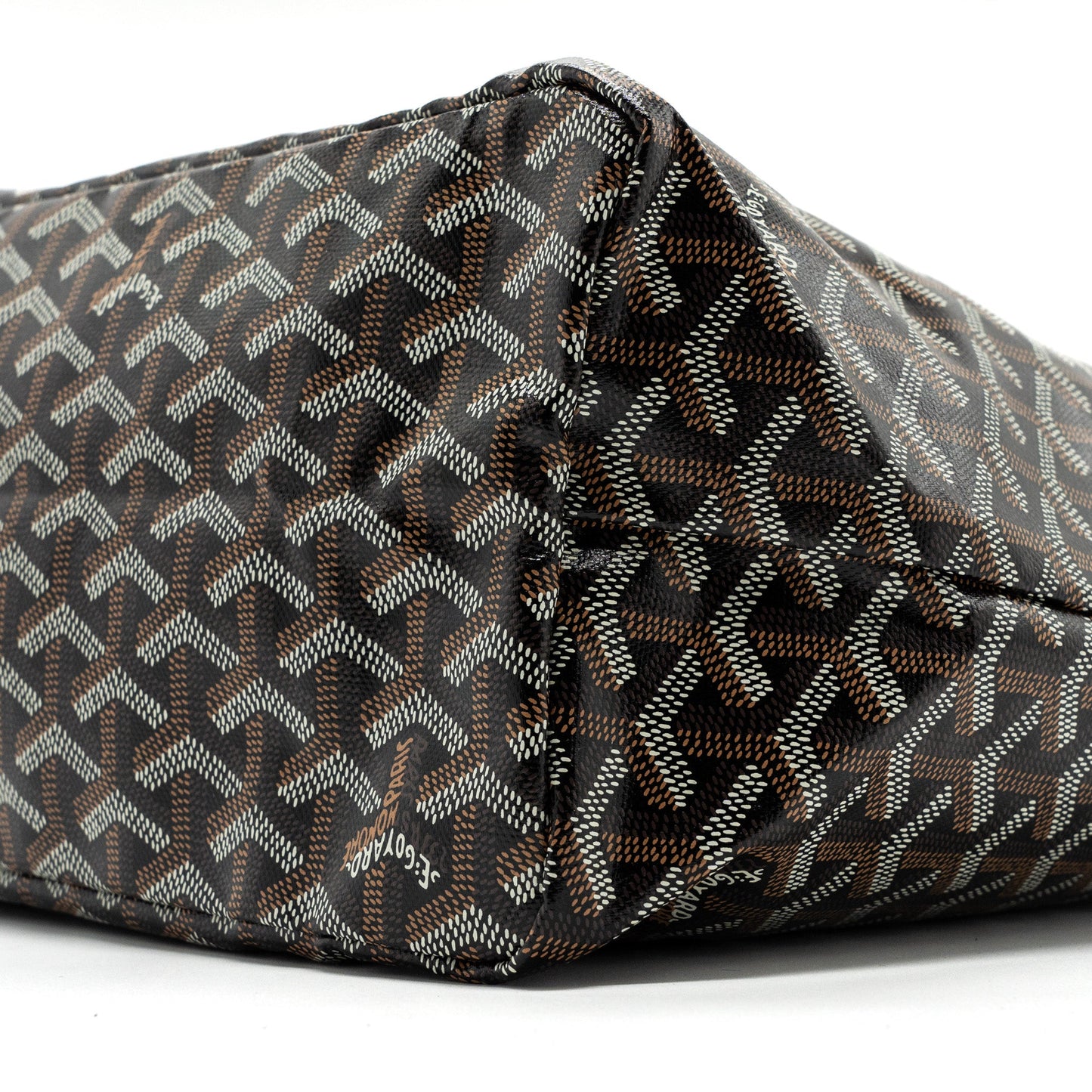 Goyard Saint Louis PM Tote Canvas Black/ Brown SHW