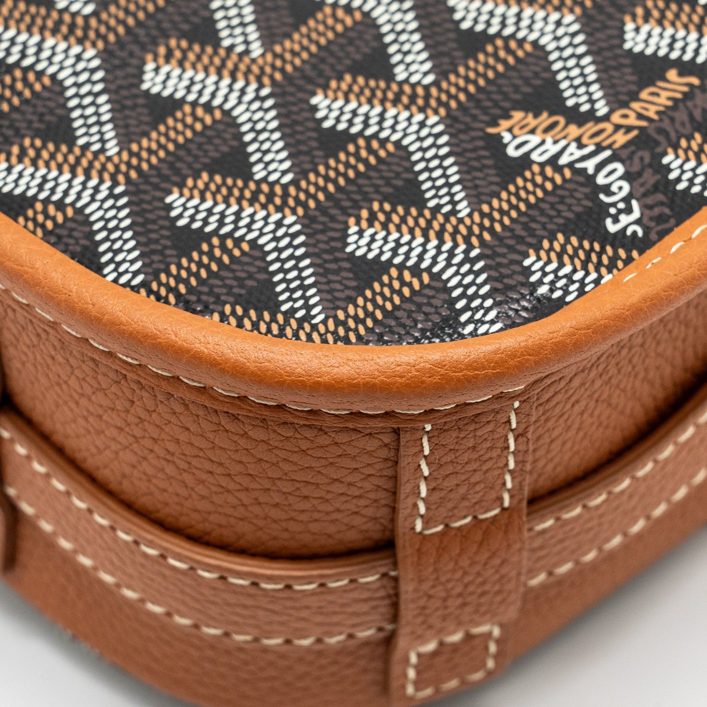 Goyard Belvedere PM Messenger Bag Goyardline Canvas Brown SHW