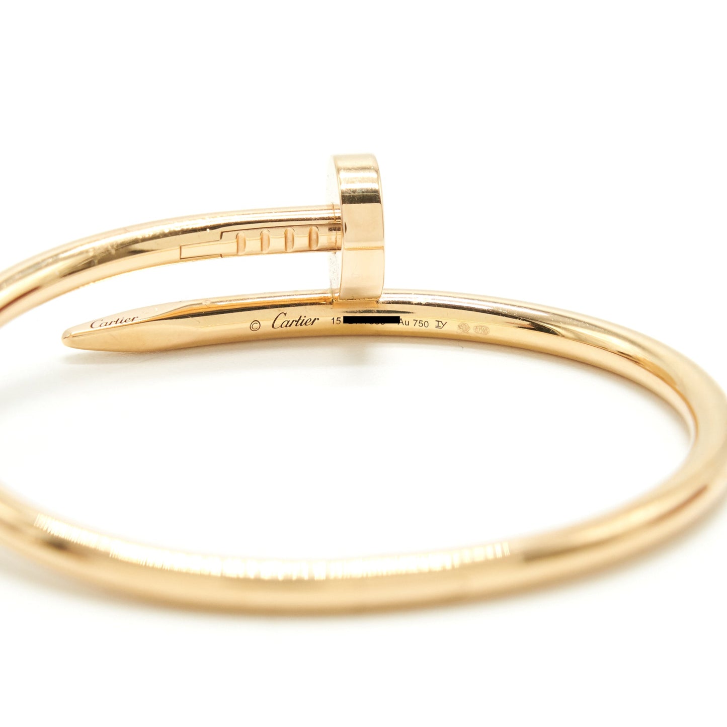 CARTIER Size 15 Juste Un Clou 18k Rose Gold Bracelet